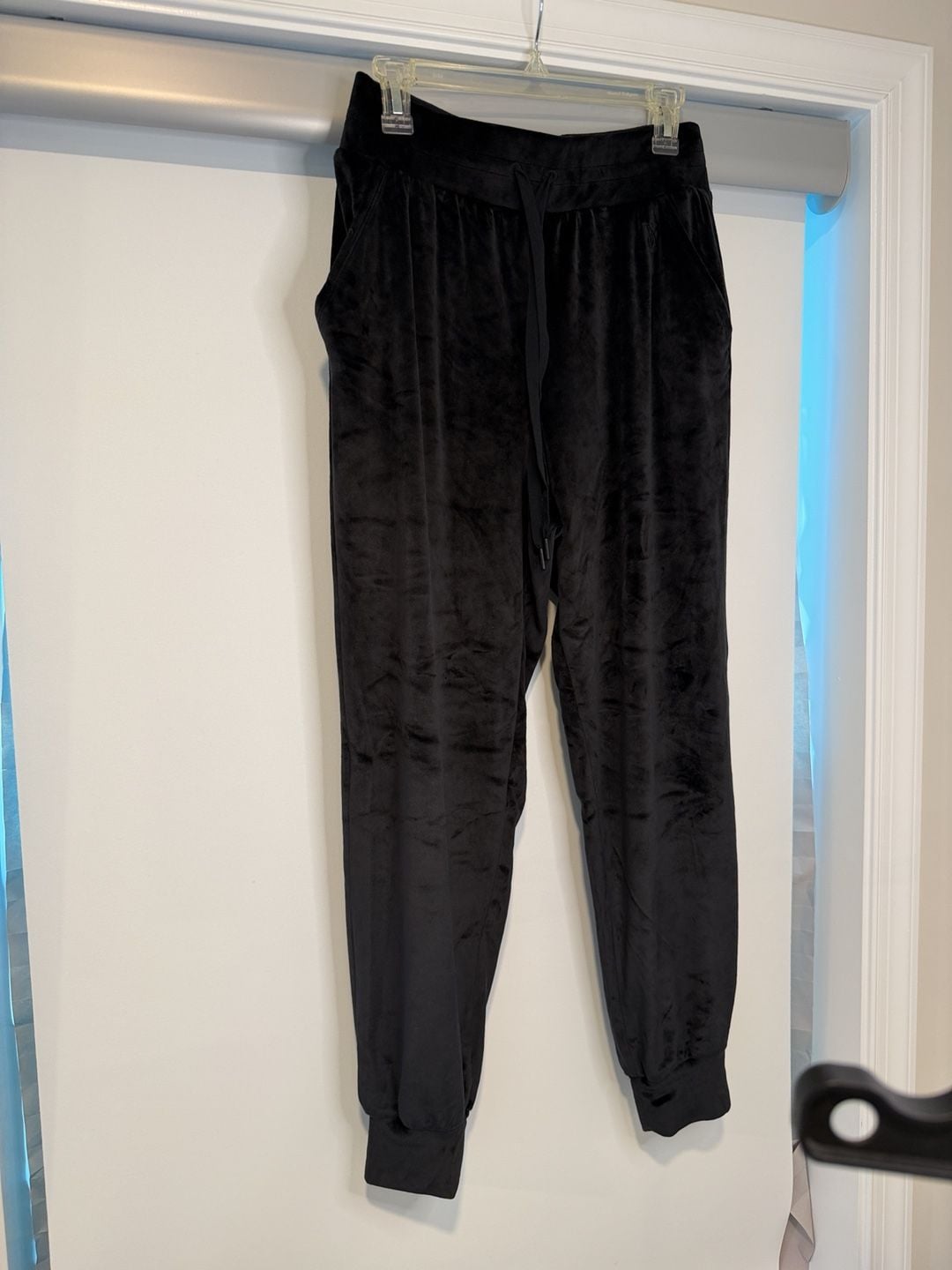 Victoria's Secret SIZE MEDIUM Black Velvet Embroidered Logo ... 2