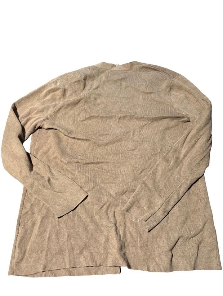 Croft & Barrow Women’s Medium Brown Open Front Long Cardigan Sweater Pocket 6