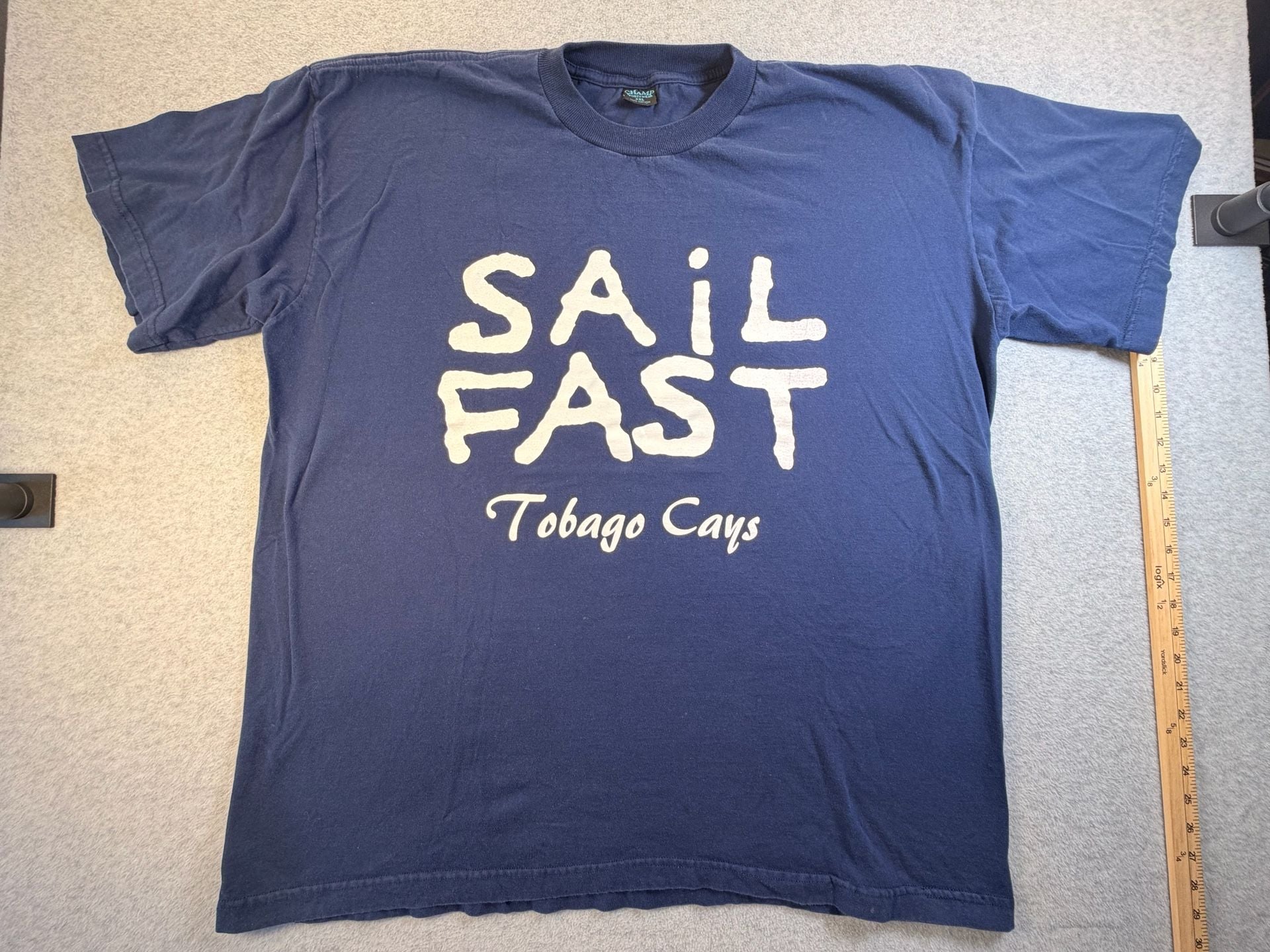 Champ Sportswear Sail Fast Tobago Cays T-Shirt Size XXL Blue 2