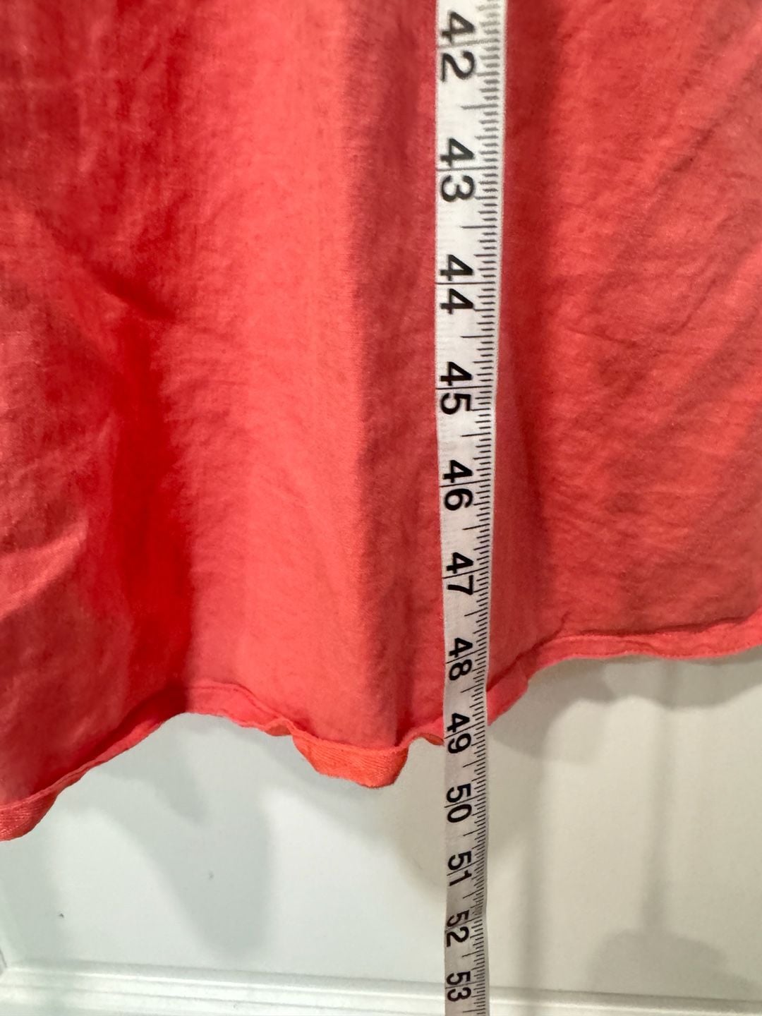 Coral Linen Blend Beaded Maxi Dress Coastal Boho Resort Sleeveless Size XL
6