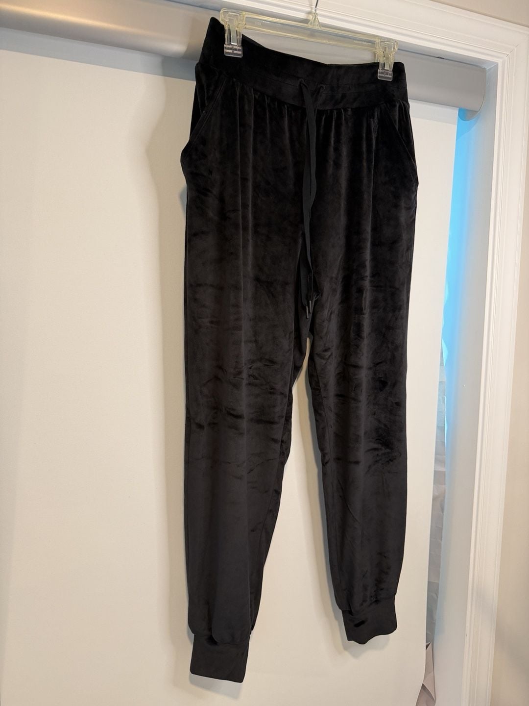Victoria's Secret SIZE MEDIUM Black Velvet Embroidered Logo ... 12