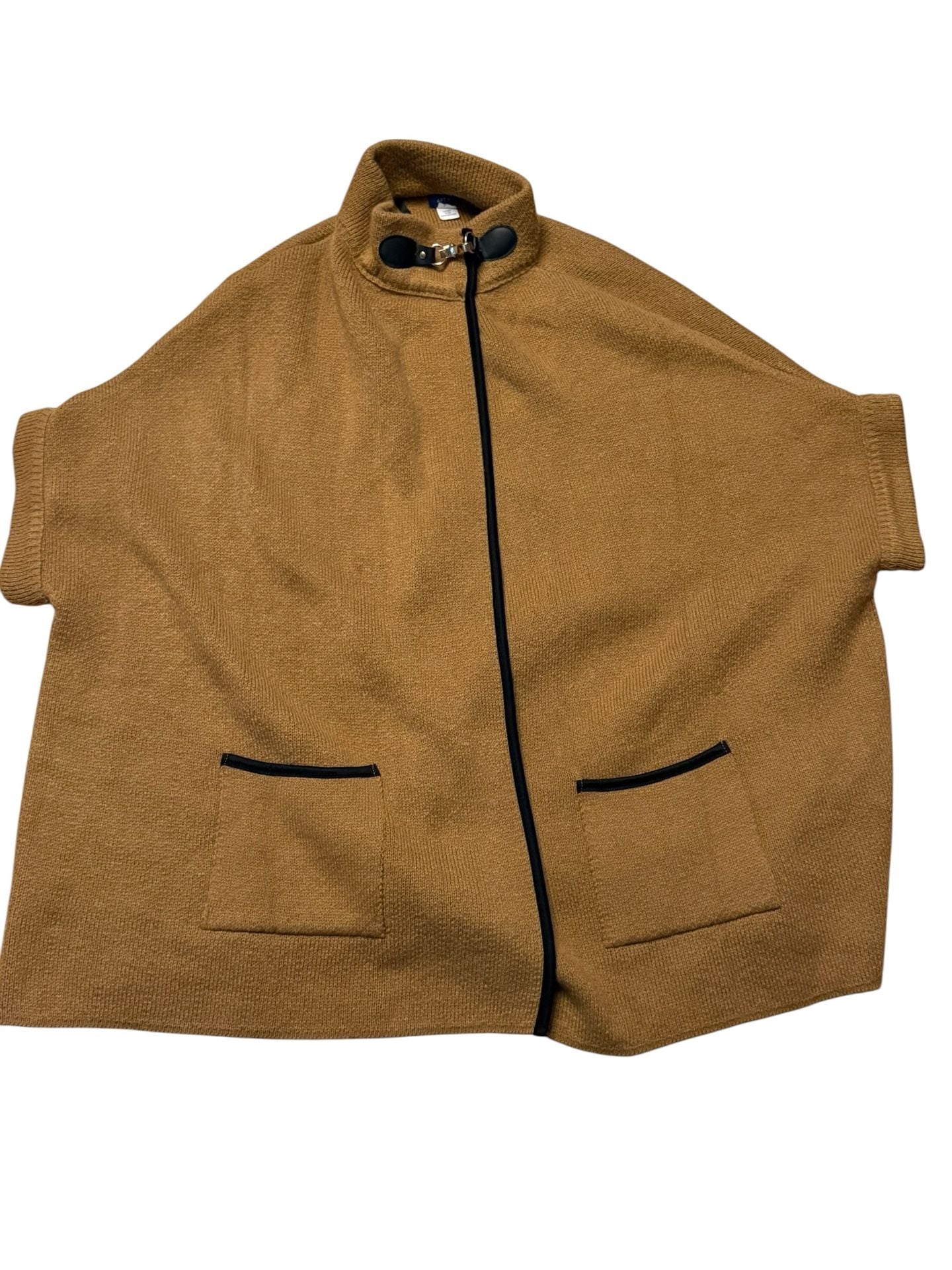 Apt. 9 Women's NWT Camel Color Shawl High Neck Sweater w/Sleeves ..., 2