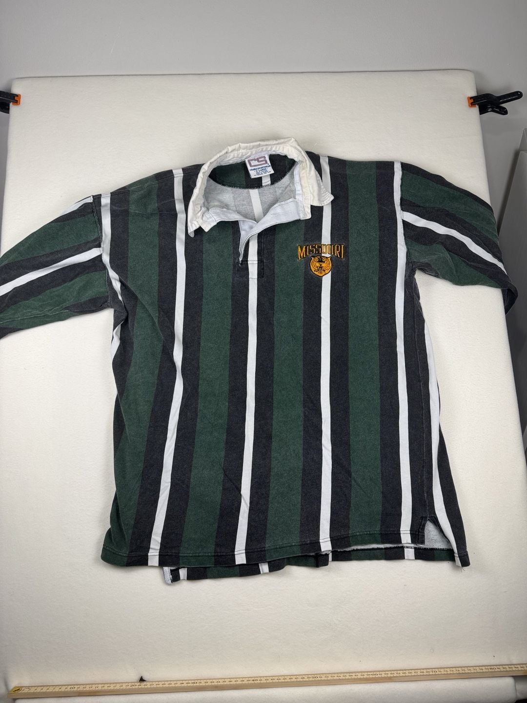 Crable Sportswear Missouri Tigers Rugby Shirt Size X-Large Striped Vintage 2
