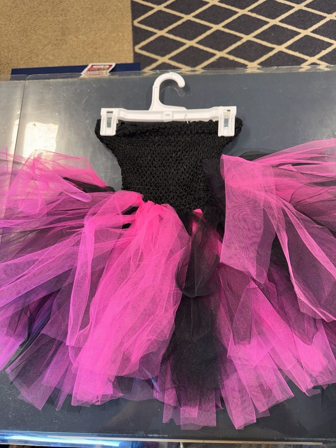Skeleton Tutu Dress Size M (3T/4T)Black Pink Halloween Costume 5