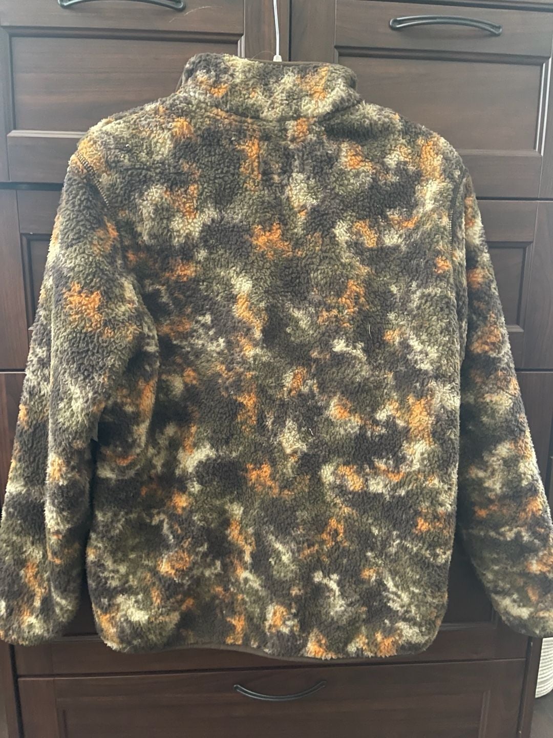 Old Navy Printed Sherpa Quarter-Zip Pullover Size S Camouflage 3