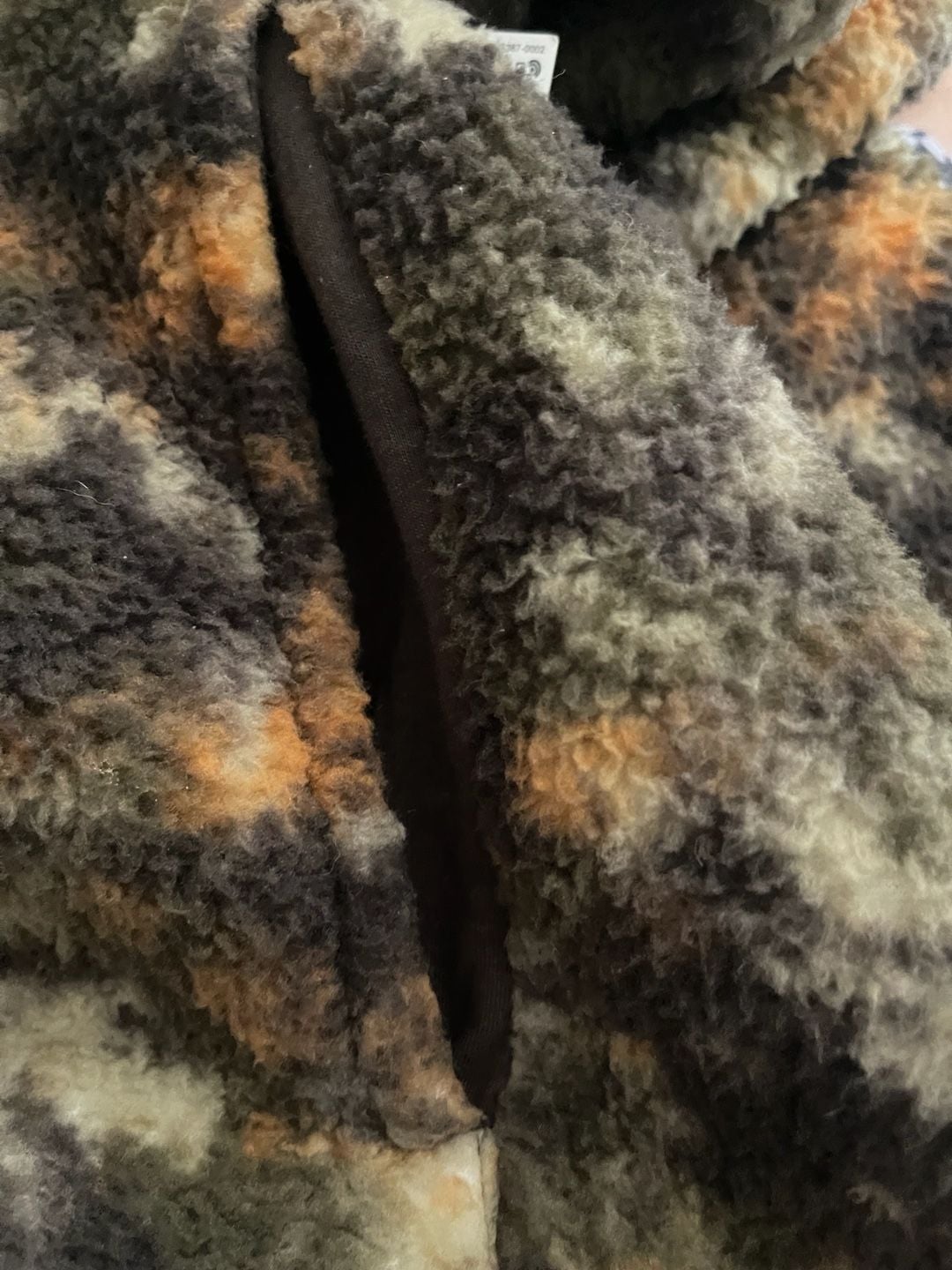 Old Navy Printed Sherpa Quarter-Zip Pullover Size S Camouflage 5