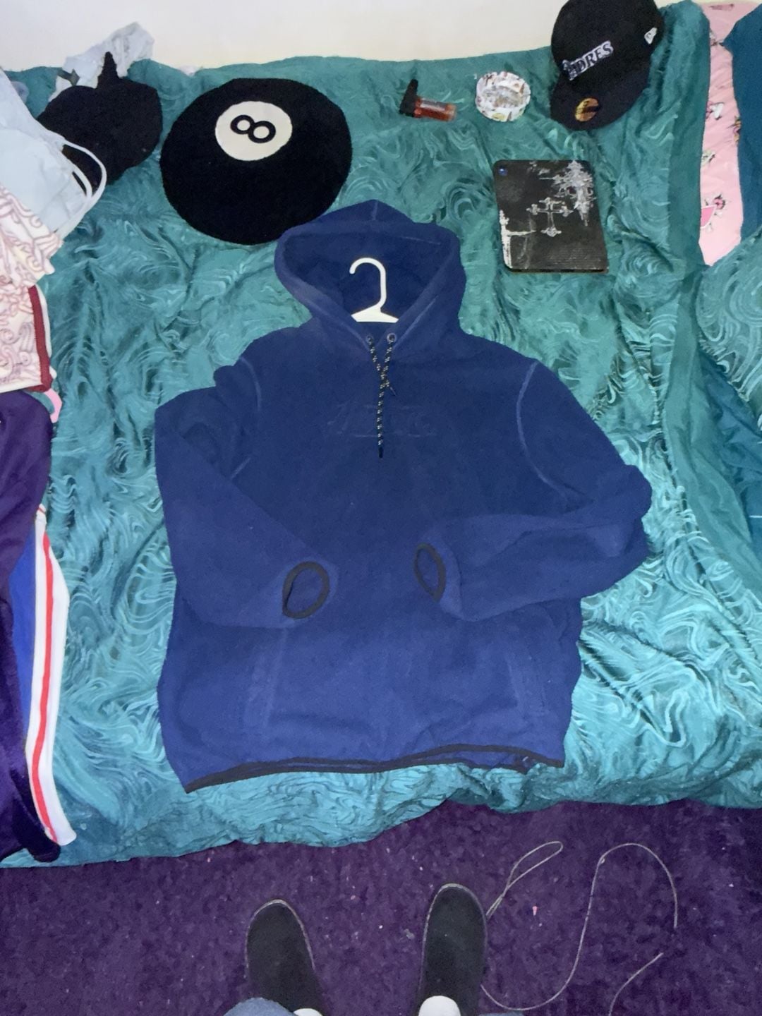 Aeropostale Fleece Hoodie Blue Pullover 1