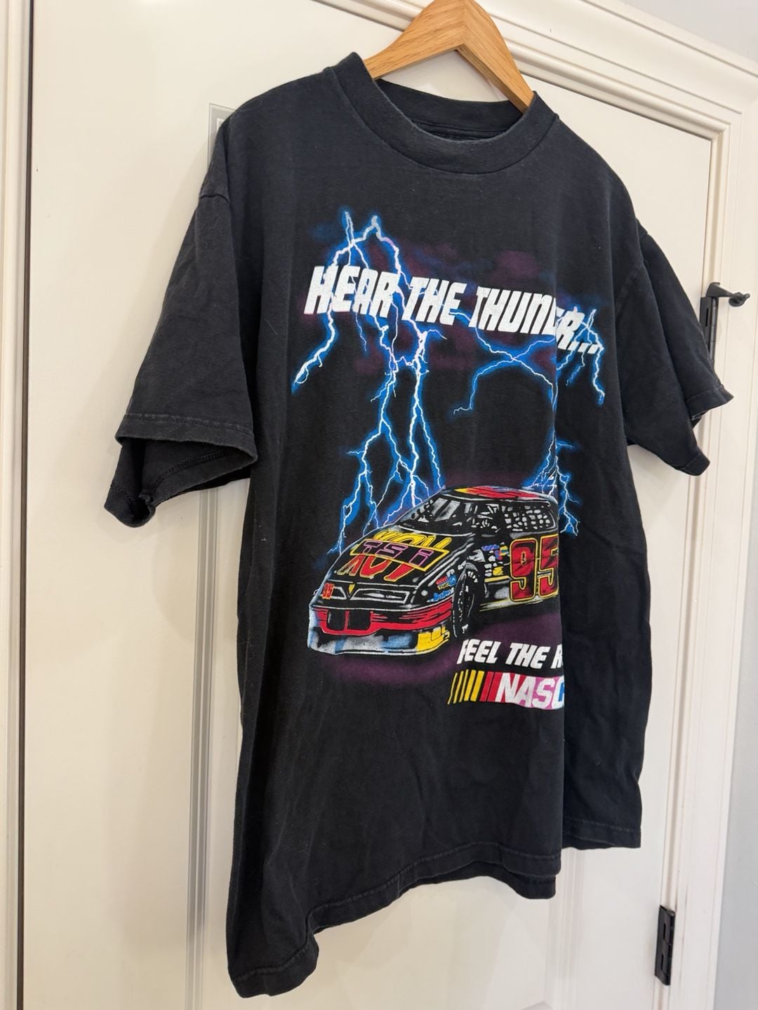 TSI Nascar Hear The Thunder X-Large Black Graphic T-Shirt 3
