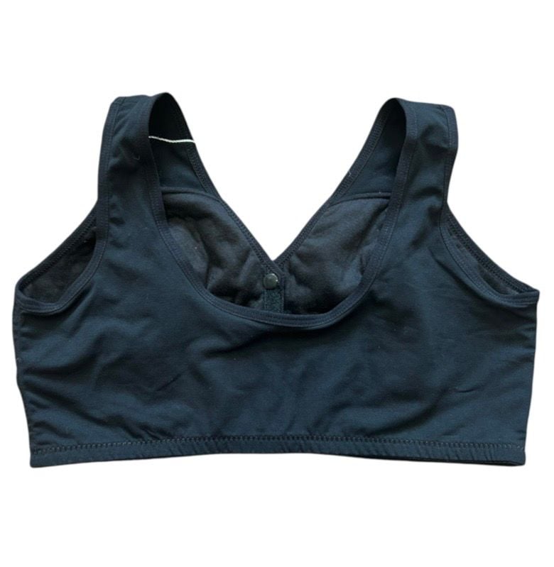 Ahvena Front Closure Lace Bra Size L Black Cotton Spandex 3