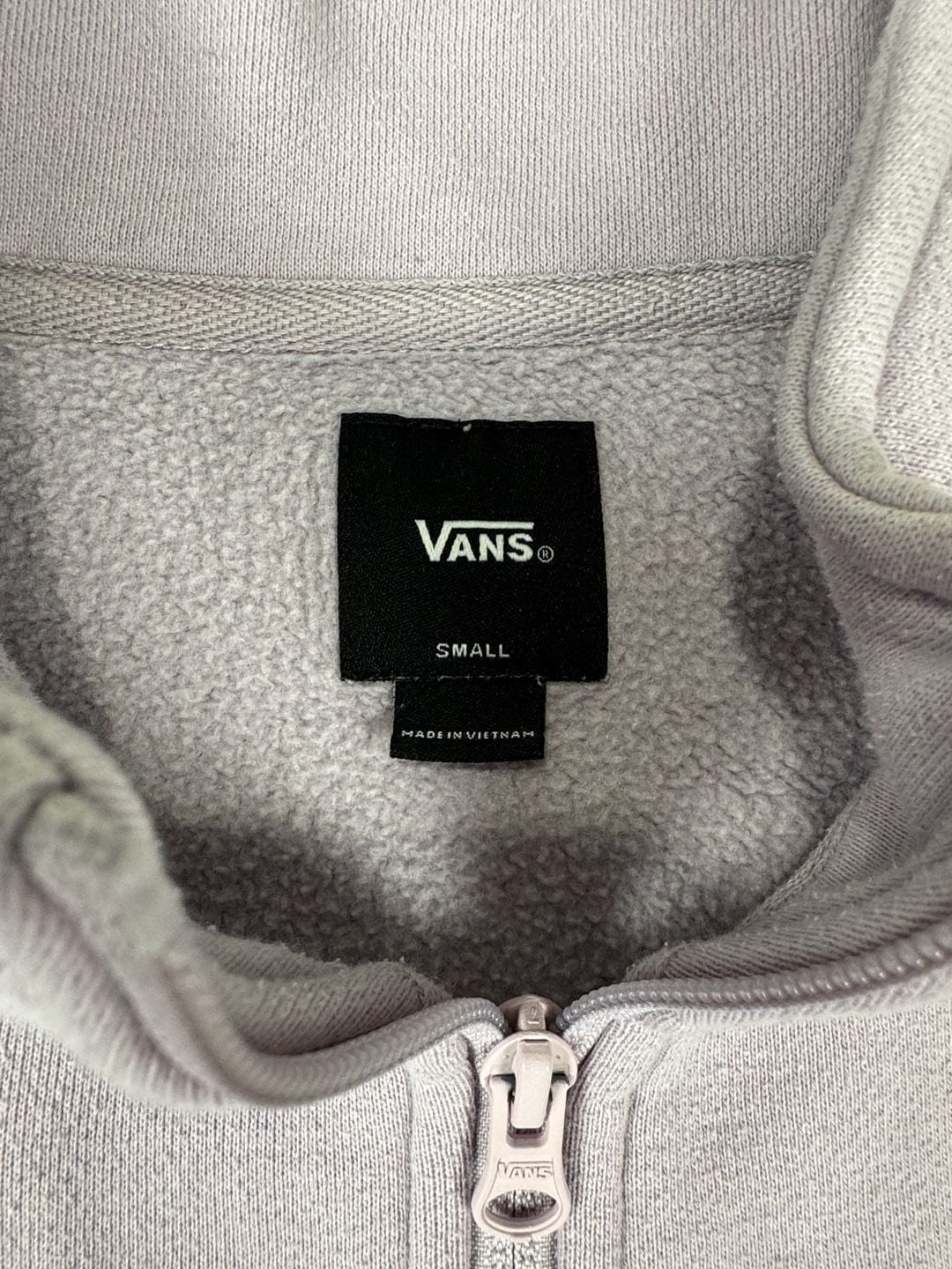 Vans Pocket Quarter Zip Sweater Size Small Lavender Frost Rose 3