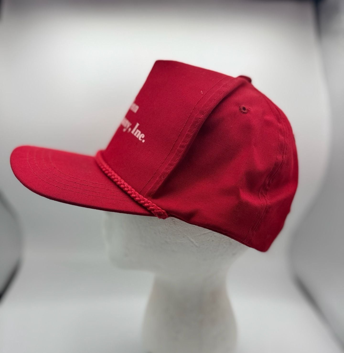 West Penn Supply Company Inc Vintage Red Rope Snapback Hat 3
