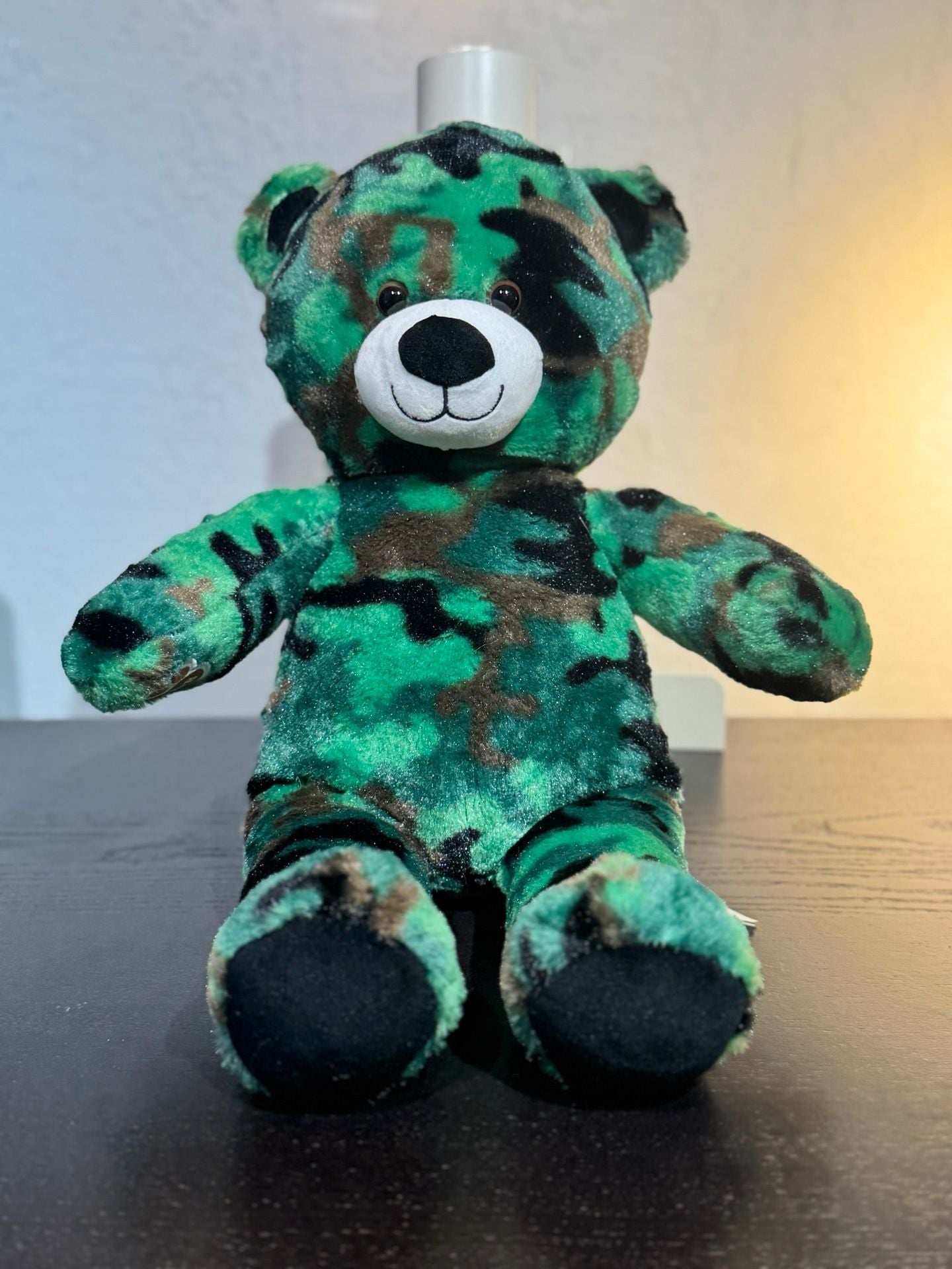 Build-A-Bear Workshop Green Camo Teddy Bear Stuffed Animal Plush 1