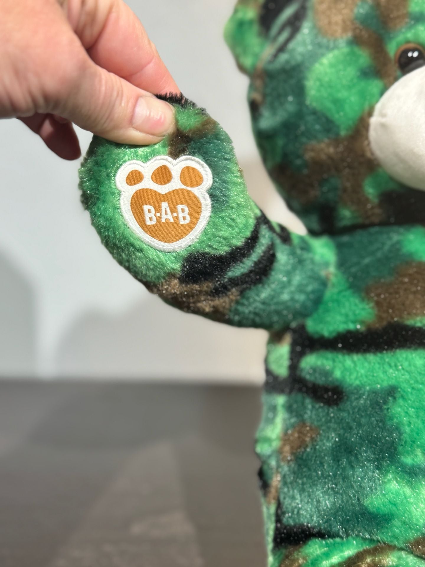 Build-A-Bear Workshop Green Camo Teddy Bear Stuffed Animal Plush 2