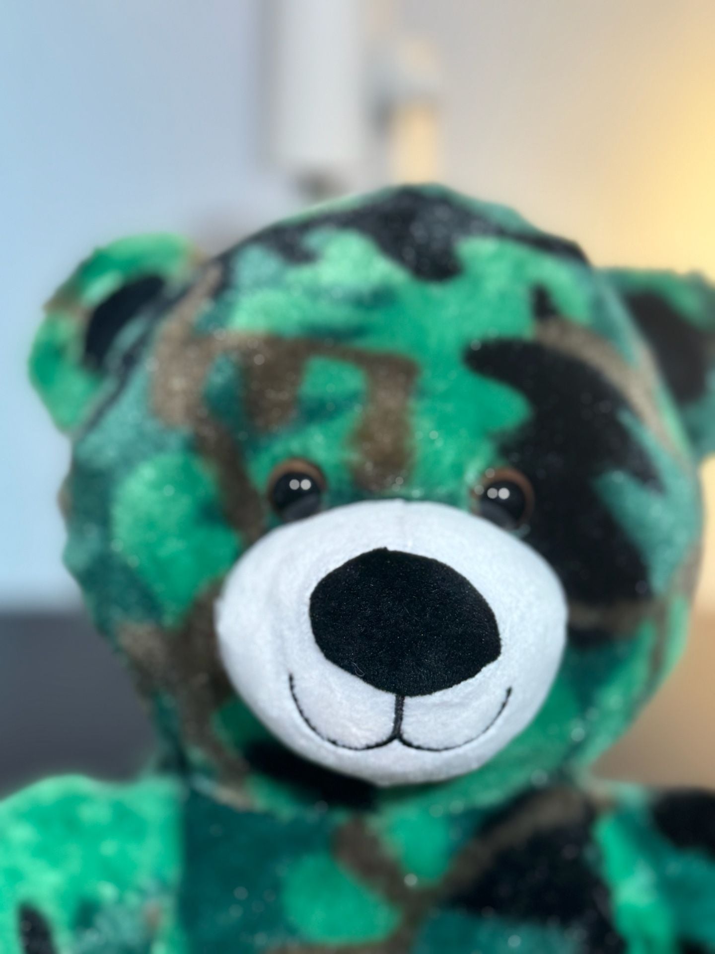 Build-A-Bear Workshop Green Camo Teddy Bear Stuffed Animal Plush 3