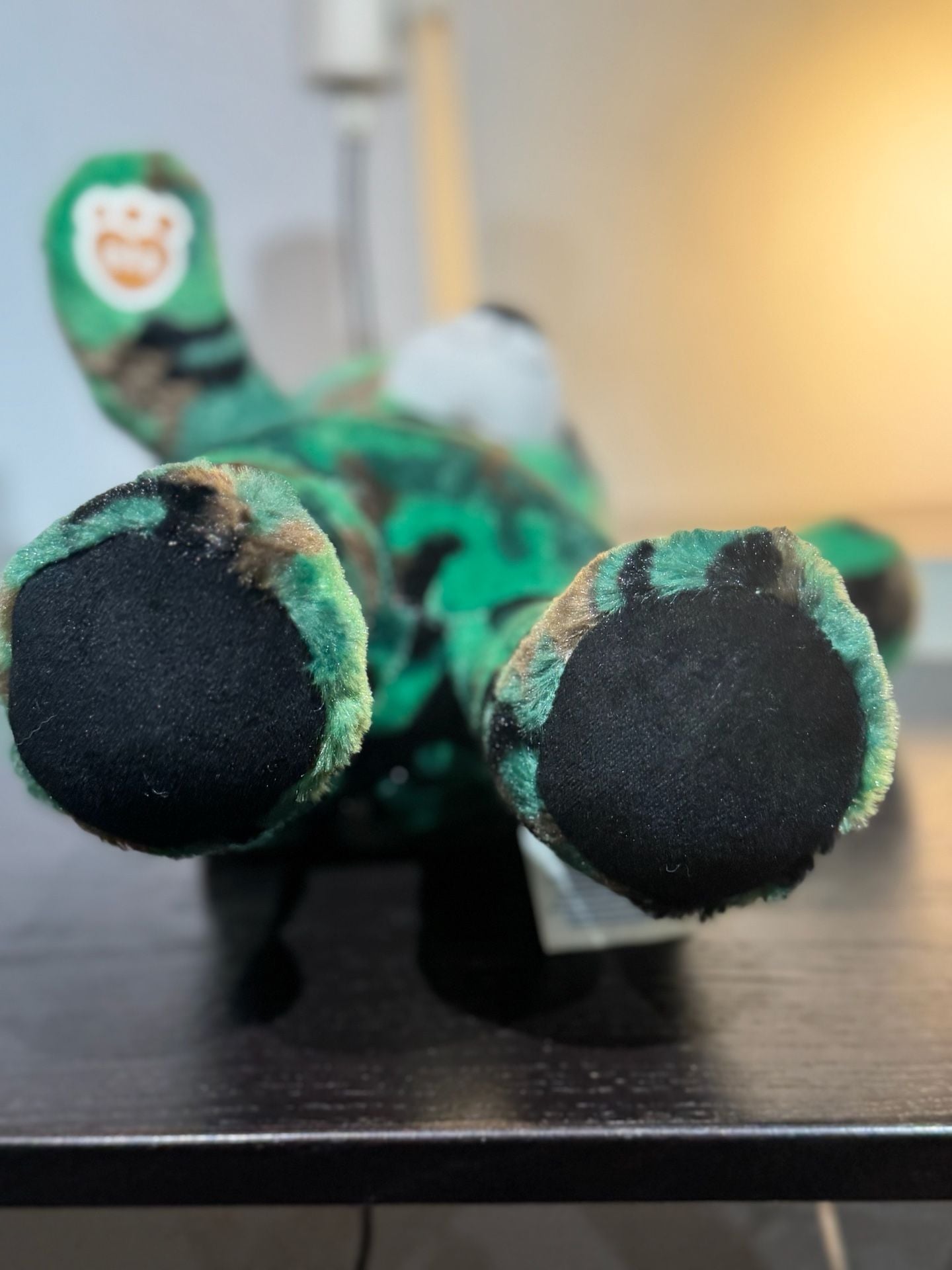 Build-A-Bear Workshop Green Camo Teddy Bear Stuffed Animal Plush 5