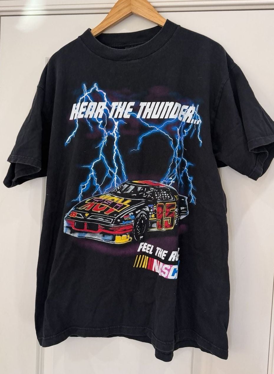 TSI Nascar Hear The Thunder X-Large Black Graphic T-Shirt 2