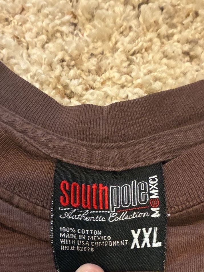 Southpole Graphic T-Shirt XXL Brown Fleur De Lis Authentic Collection 4