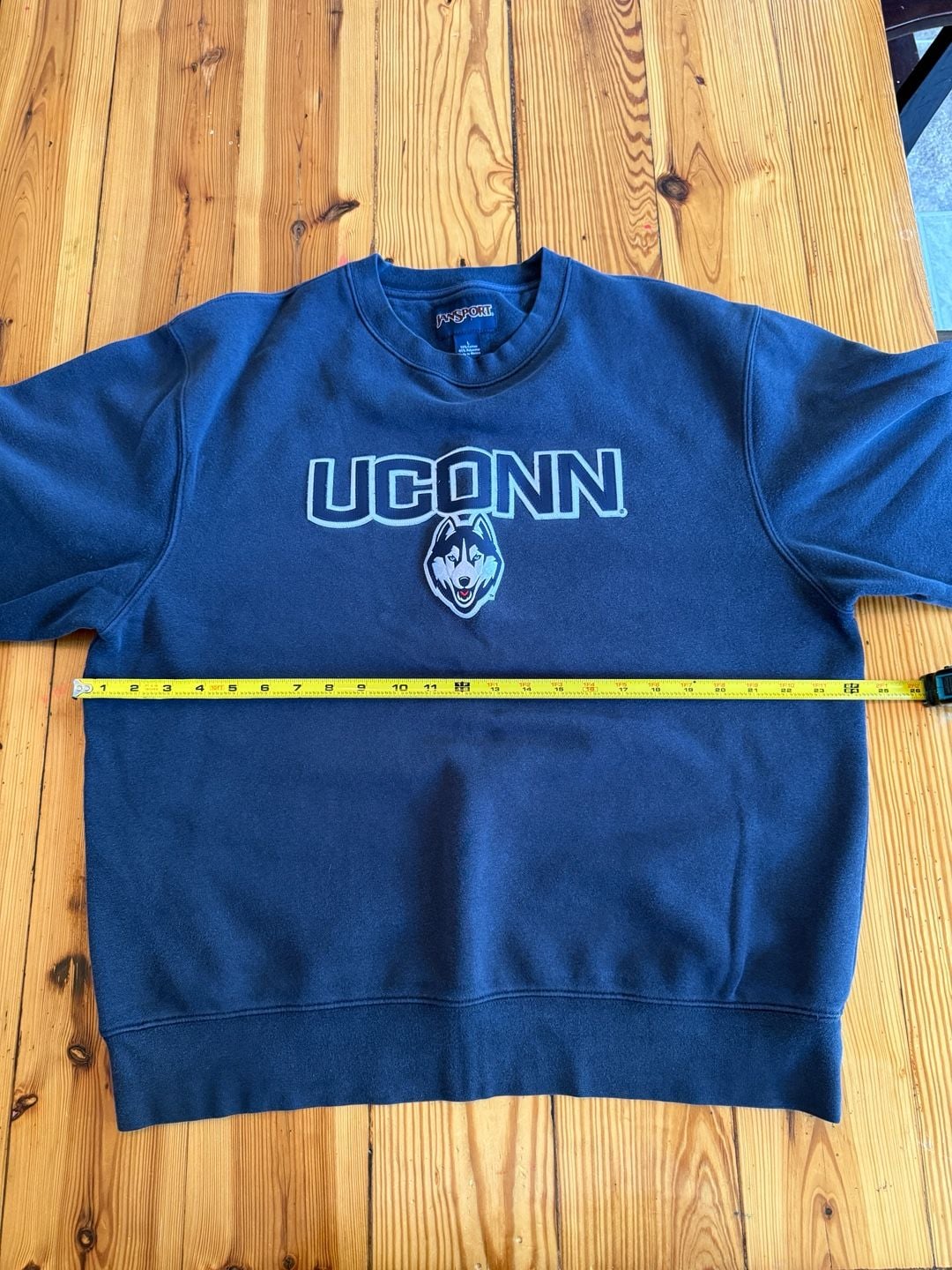JanSport UConn Huskies Sweatshirt Size L Blue College Crewneck 7