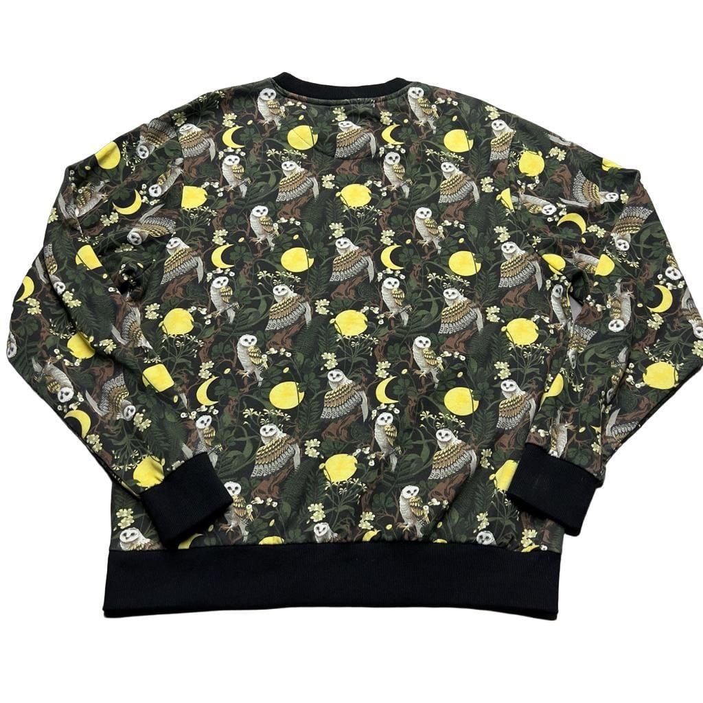 Delusions of Grandeur Owl Moon Print Crewneck Sweatshirt Size M Sweater 3