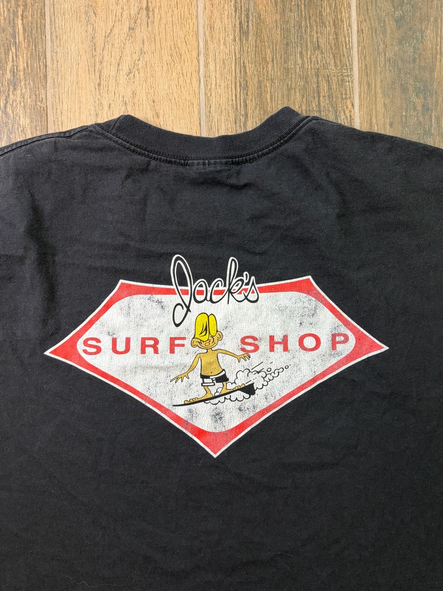 Vintage Jacks Surf Shop Y2K Skateboard Surf apparel T-Shirt Black Graphic Surf 3