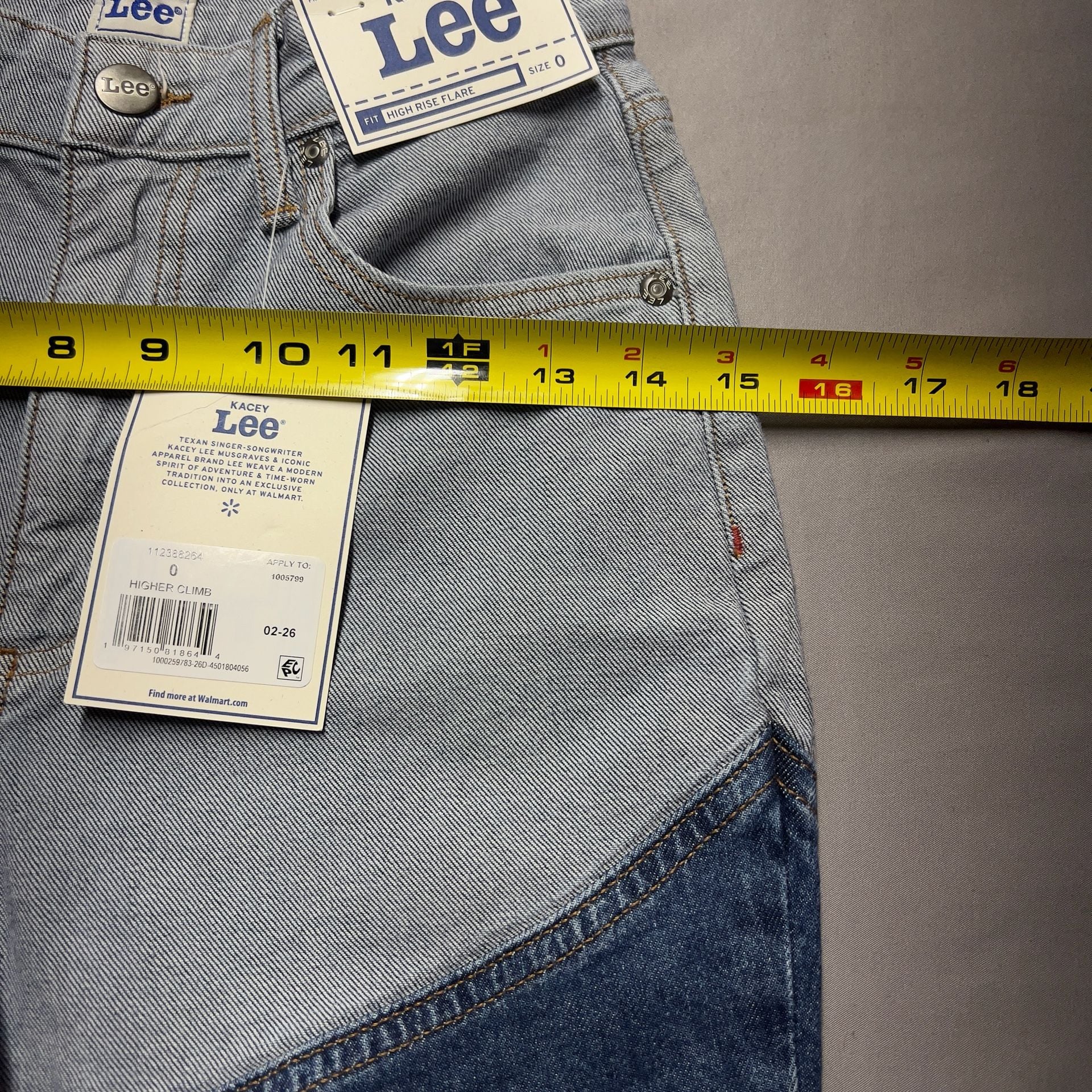 Lee Kacey Musgraves Long Denim Chaps Size 0 Blue Flare Jeans NWT Western Style 7