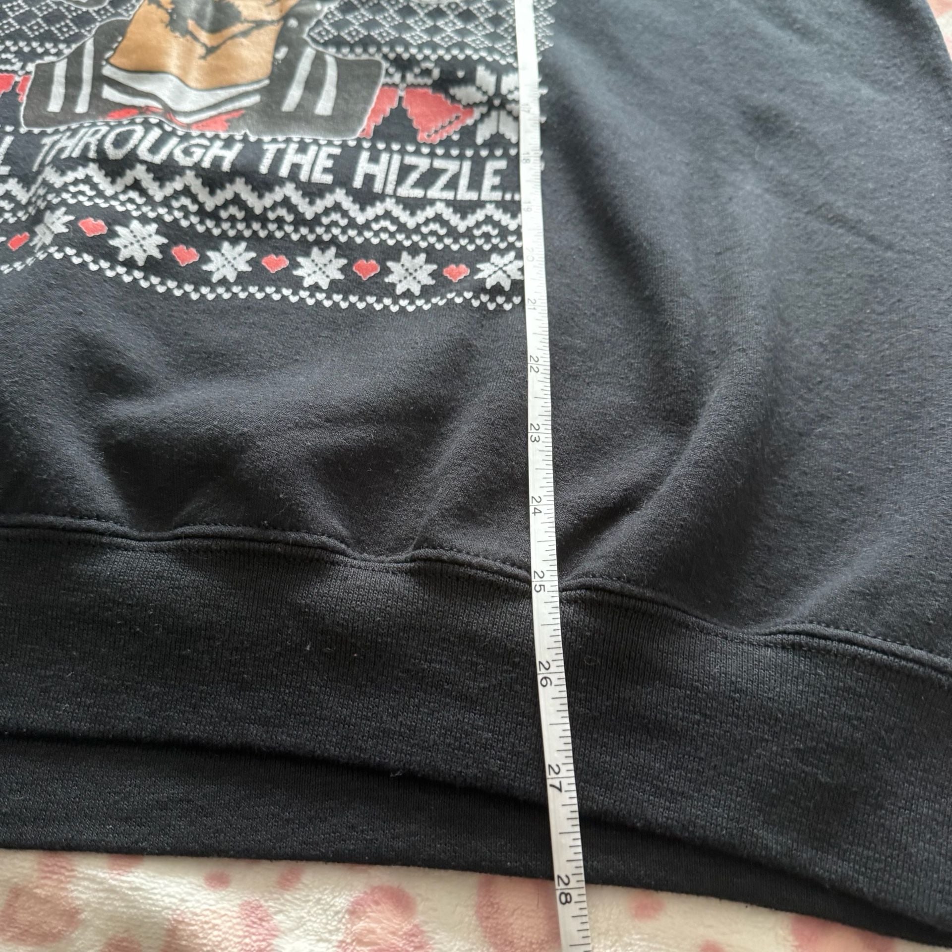 Jerzees Snoop Dogg Sweatshirt Size Large Black Ugly Christmas 7