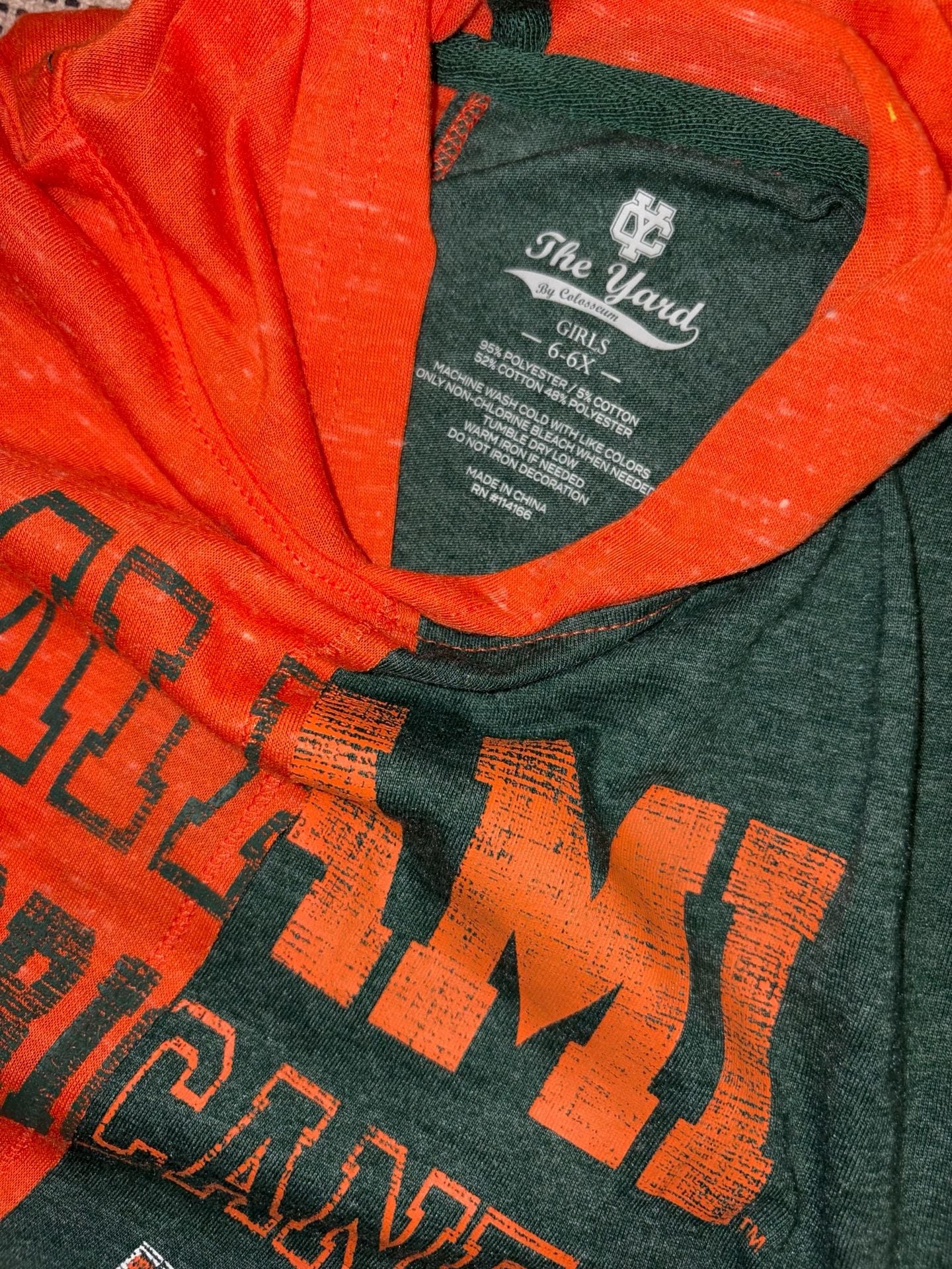 The Yard By Colosseum Miami Hurricanes Hoodie Size 6-6X 4