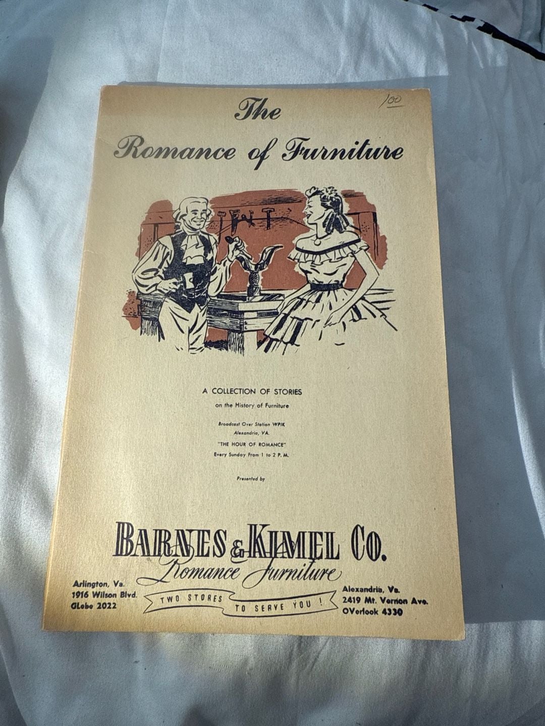 Barnes & Kimel Co. The Romance of Furniture Booklet 1