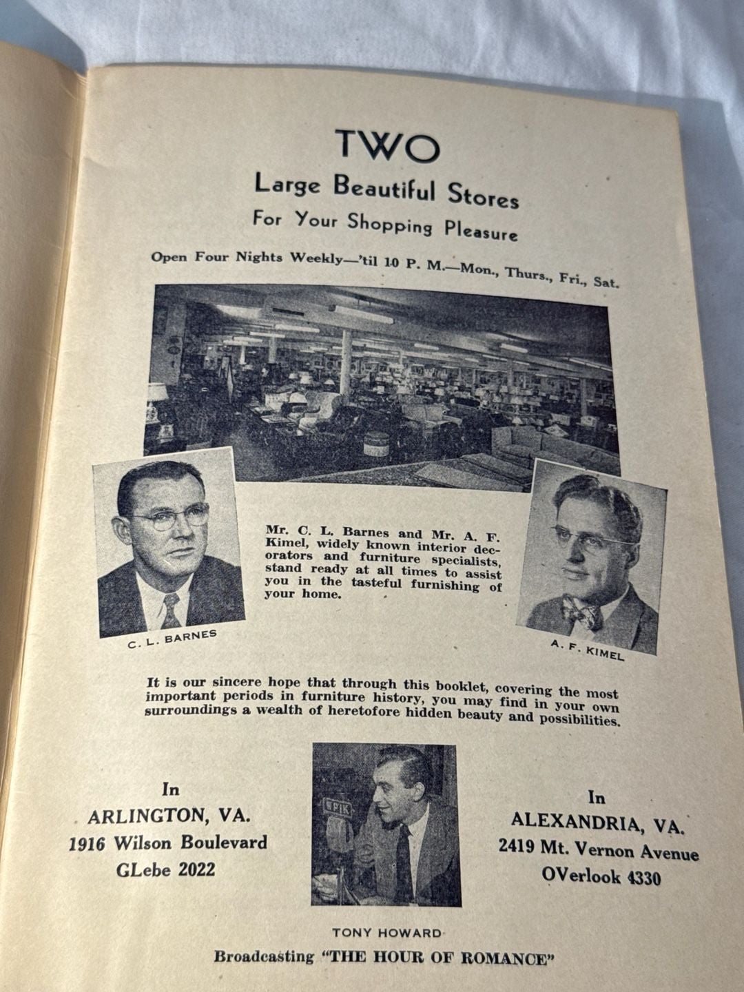 Barnes & Kimel Co. The Romance of Furniture Booklet 4