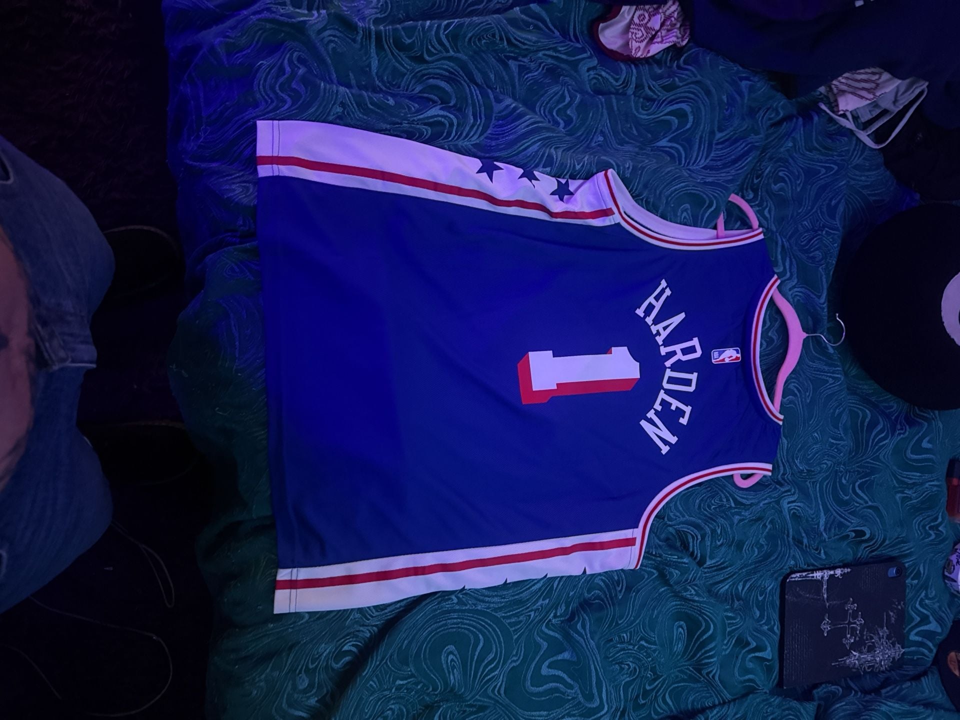 Fanatics Philadelphia 76ers James Harden 1 Jersey Size L Blue 3