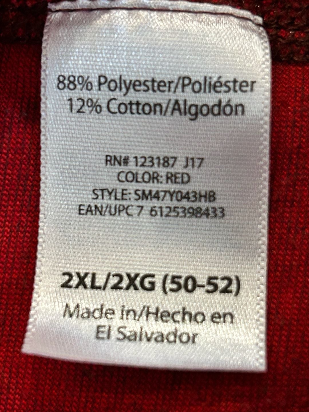 Swiss Tech Long Sleeve Shirt Size 2XL Red Base Layer Activewear 4