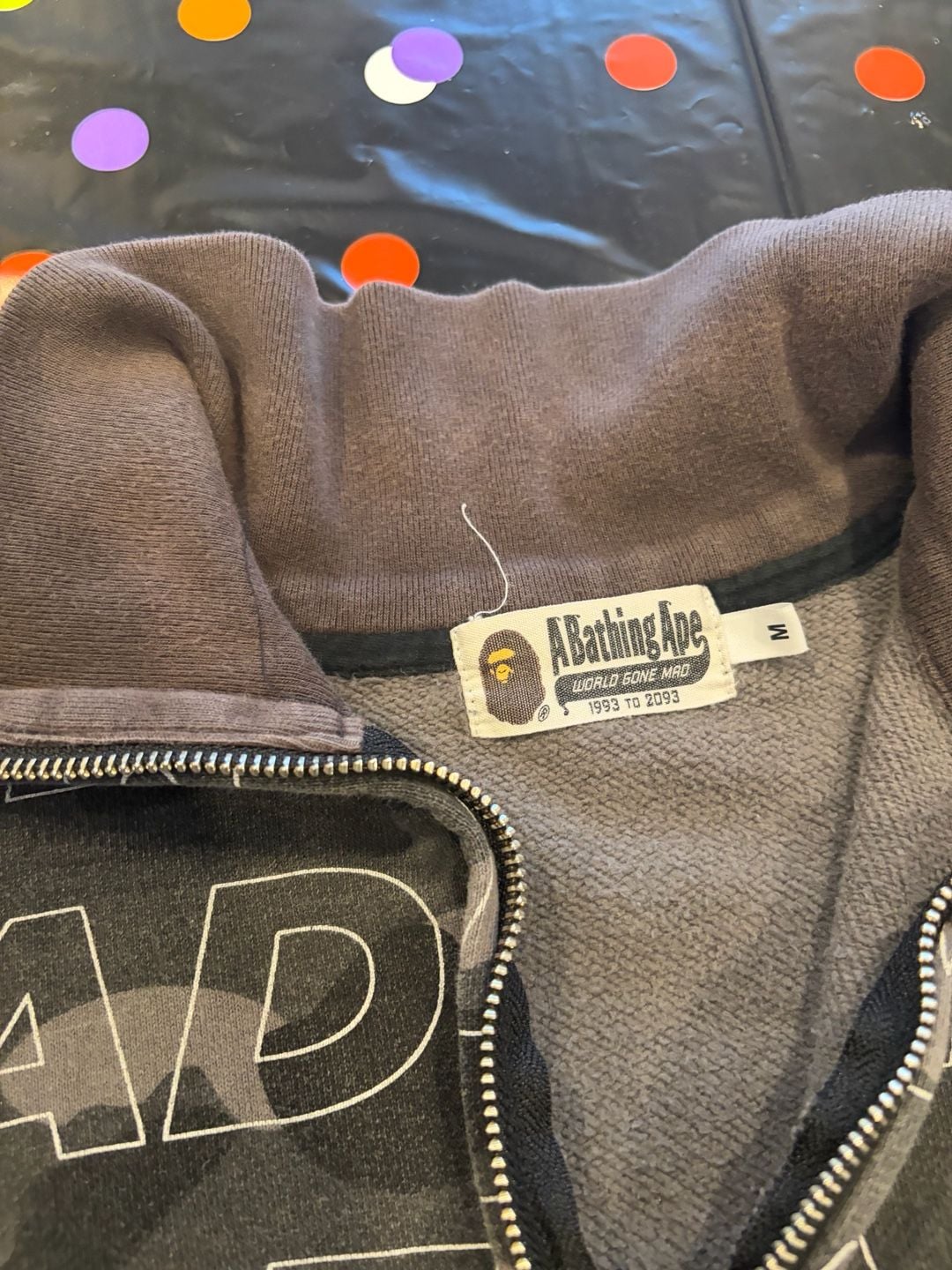 A Bathing Ape World Gone Mad Camo Quarter Zip Sweatshirt Size M 7