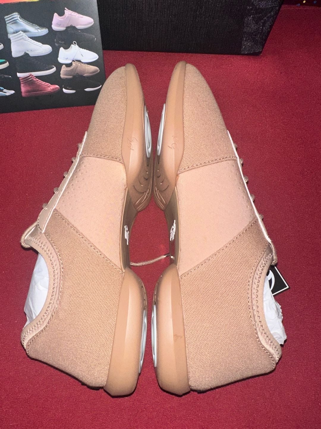 No.63 Fuego Split-Sole Latte Dance Sneaker Size 10 Men 11.5 Women 8