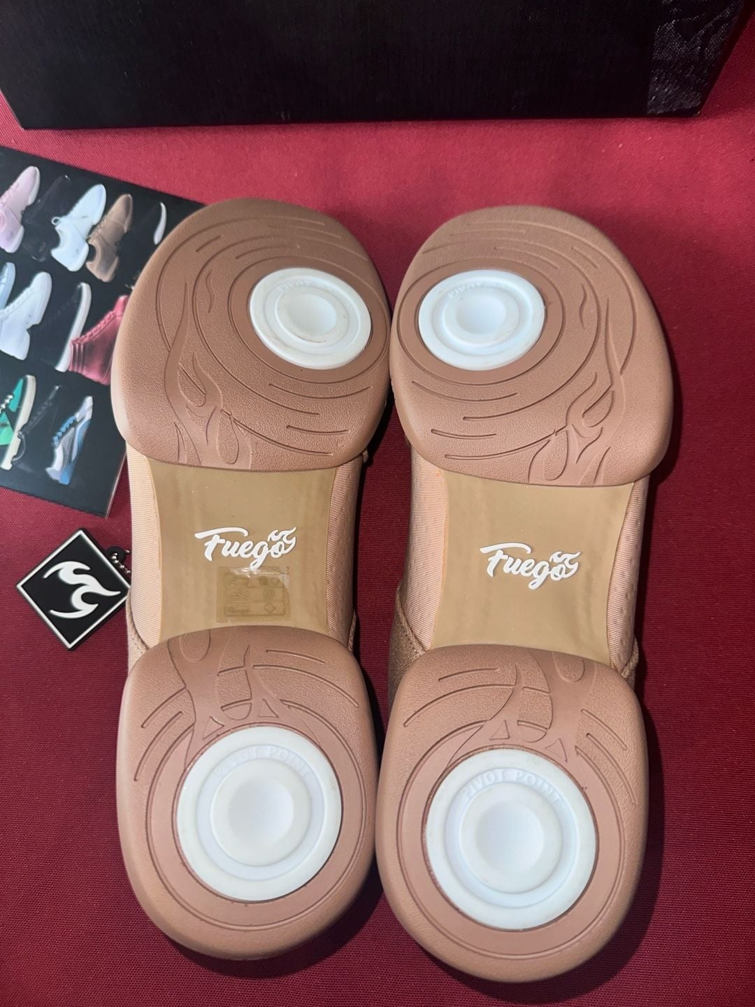 No.63 Fuego Split-Sole Latte Dance Sneaker Size 10 Men 11.5 Women 9