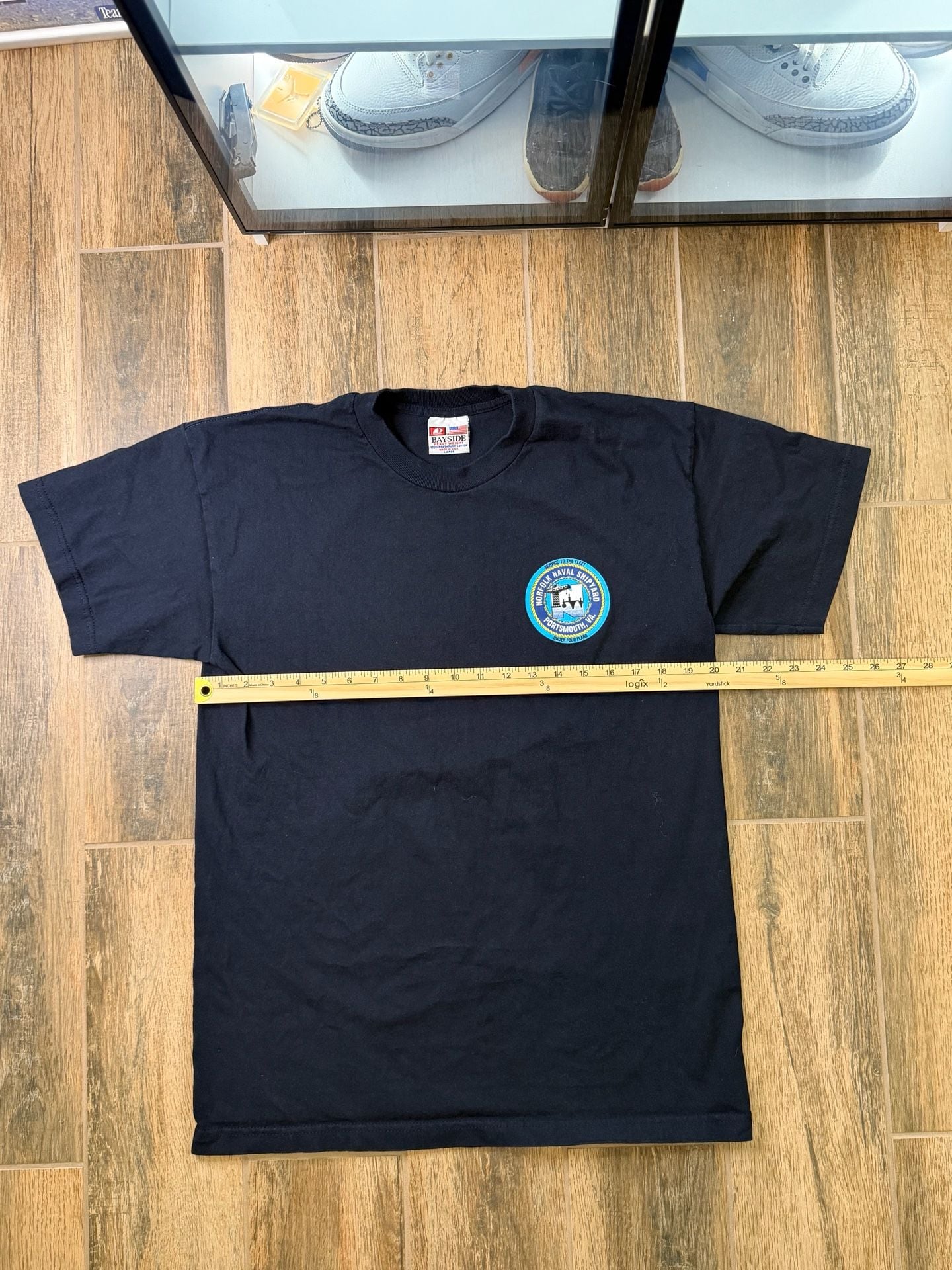 Bayside Norfolk Naval Shipyard T-Shirt Size Large Black Cotton 5