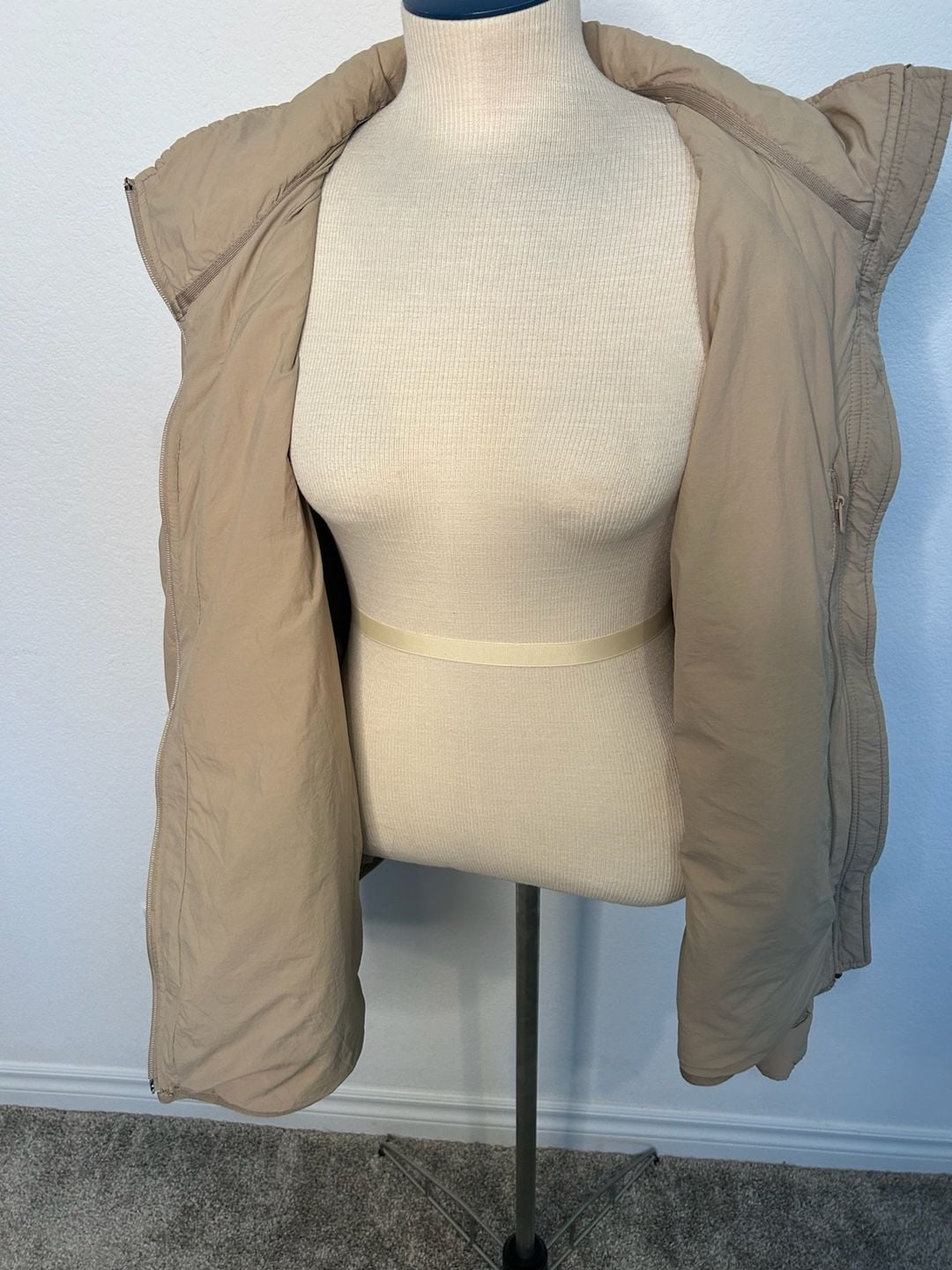 Free People Quilted Jacket Tan 8