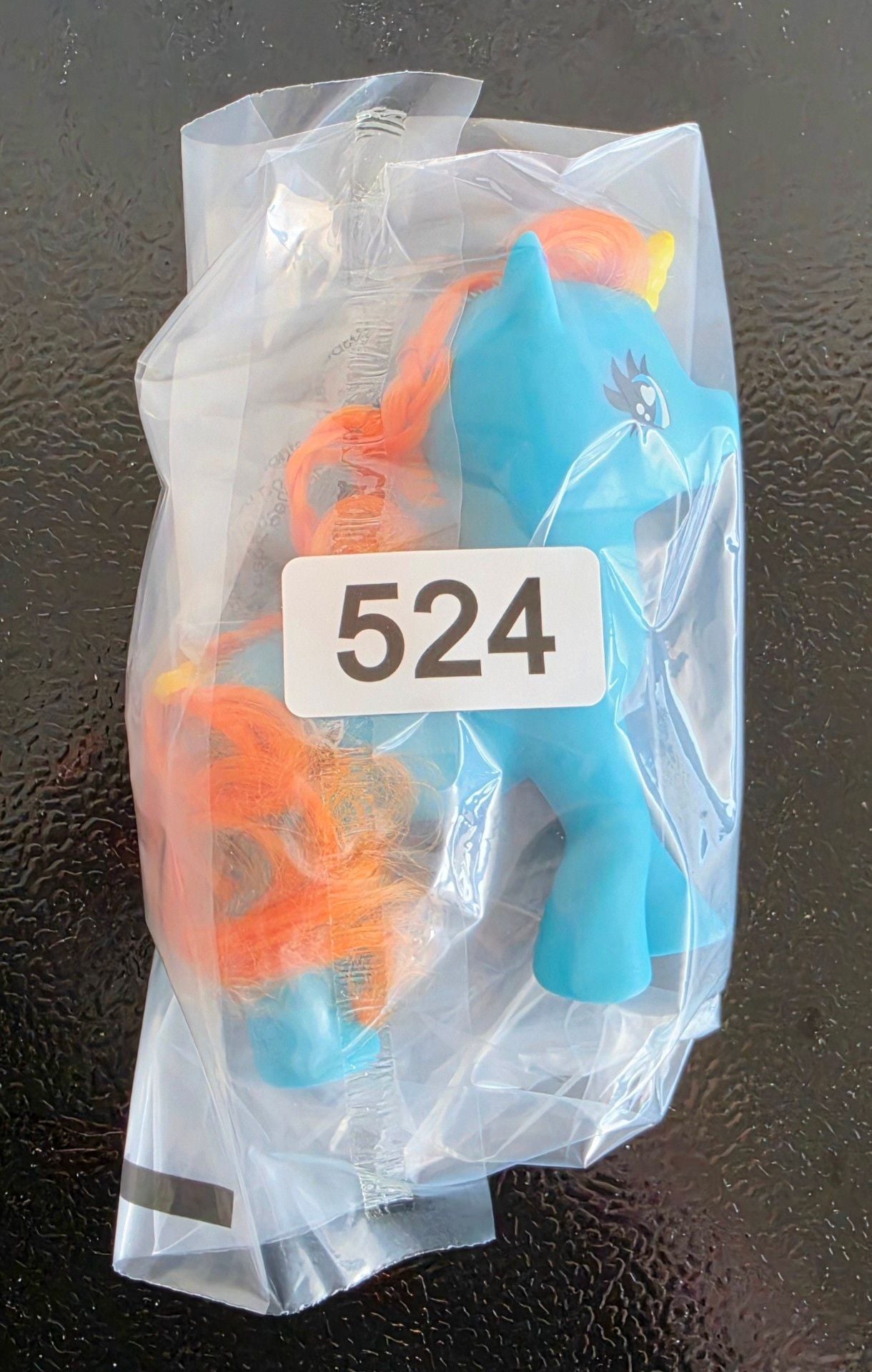 Gi-Go Wonder Pony Blue Unicorn Orange Hair Sun Figure 524 4