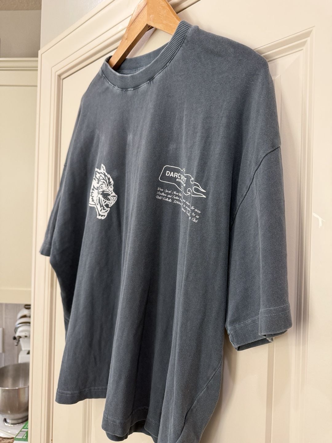 Darc Sport Big Bad Wolf Distressed Grunge Tee Size M Slate Gray 4
