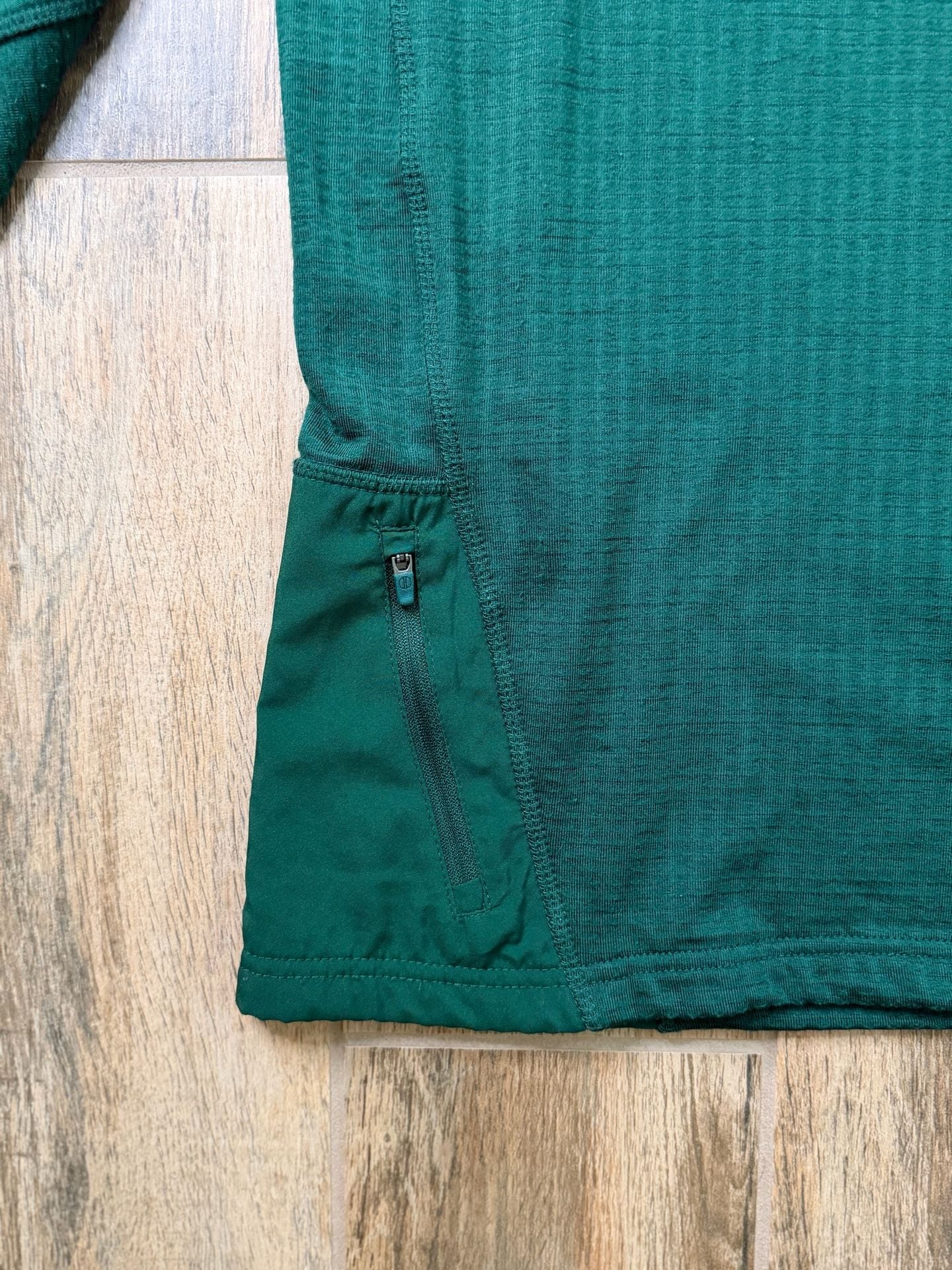 Baylor Bears University Half Zip Pullover Size L Green with pocket! 4
