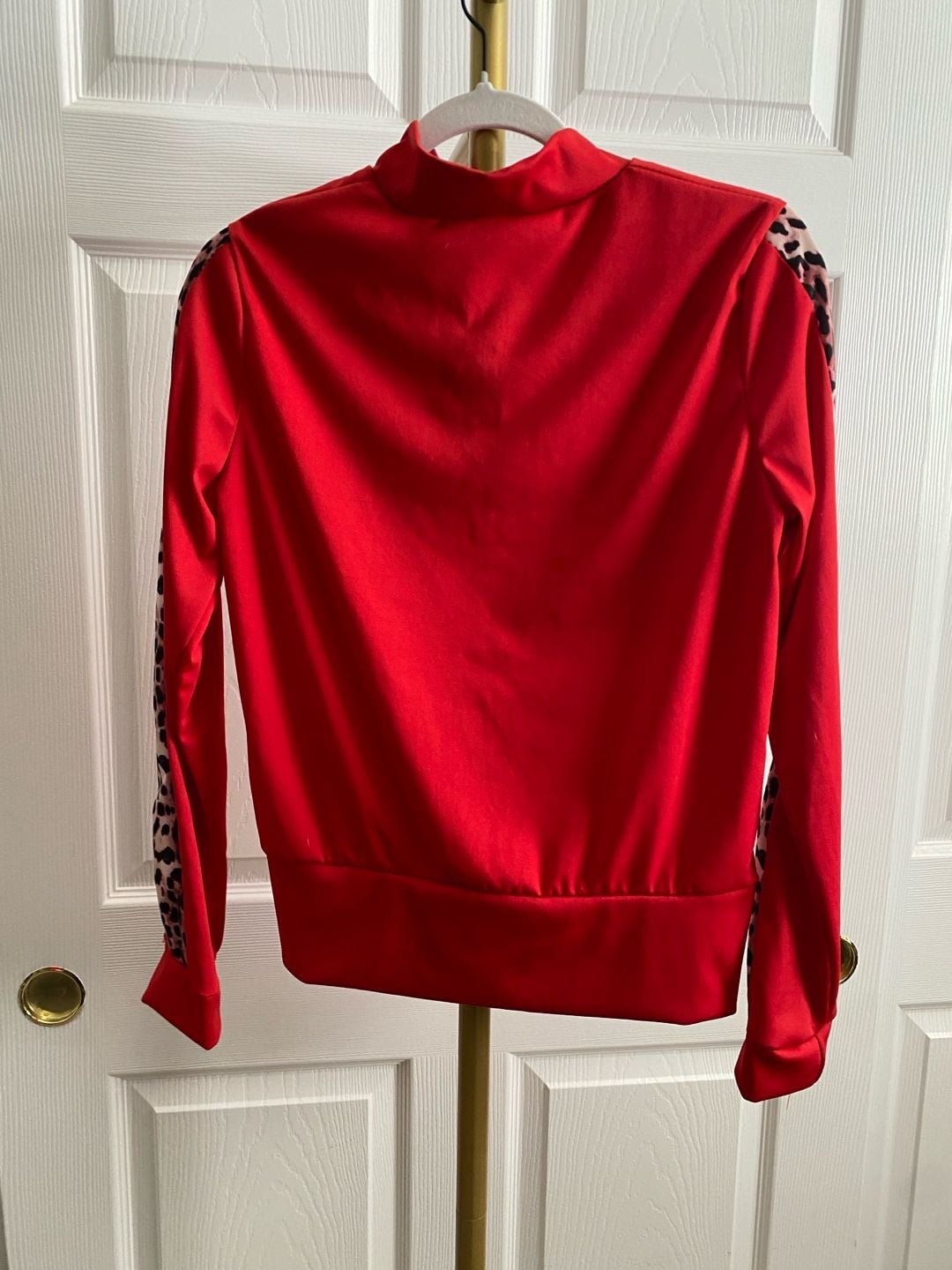 Lironmei Tracksuit Set Red Leopard Print Two Piece 12