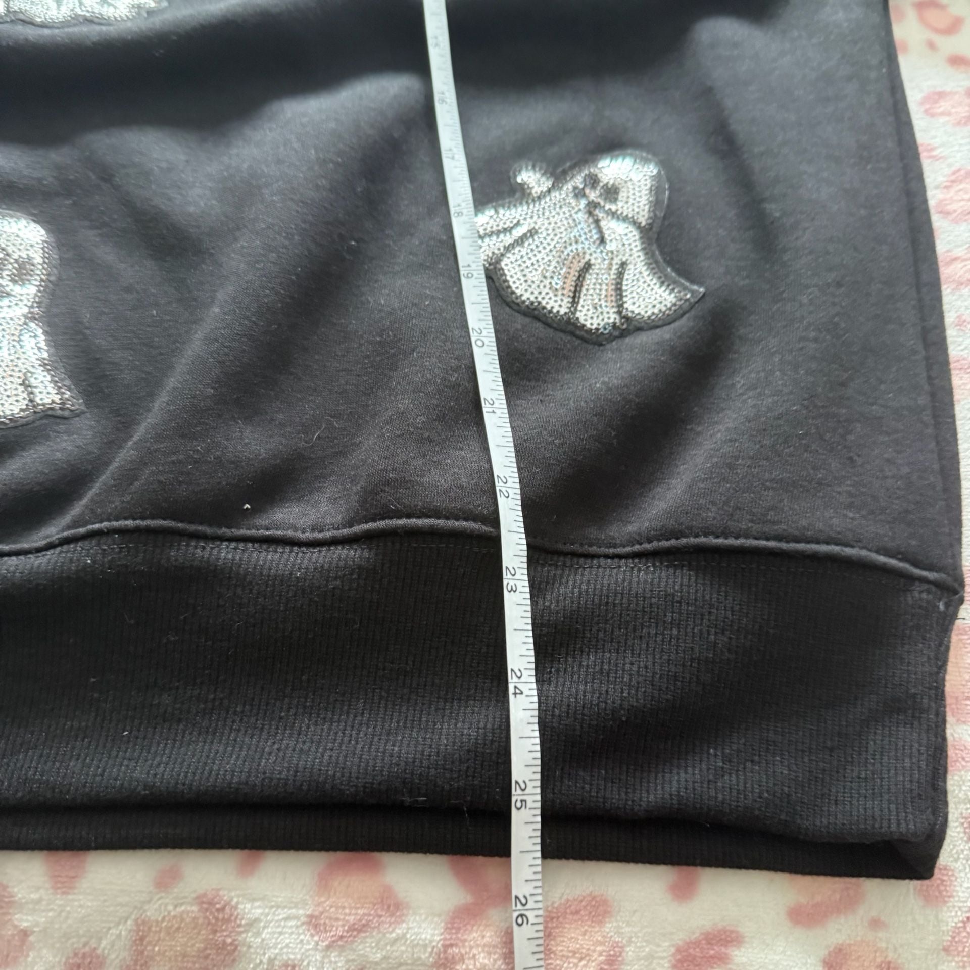 Better Together Sequin Ghost Black Sweatshirt 6