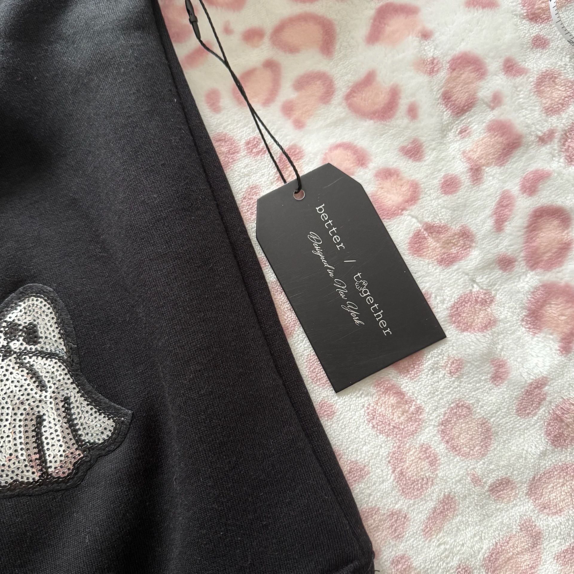 Better Together Sequin Ghost Black Sweatshirt 9