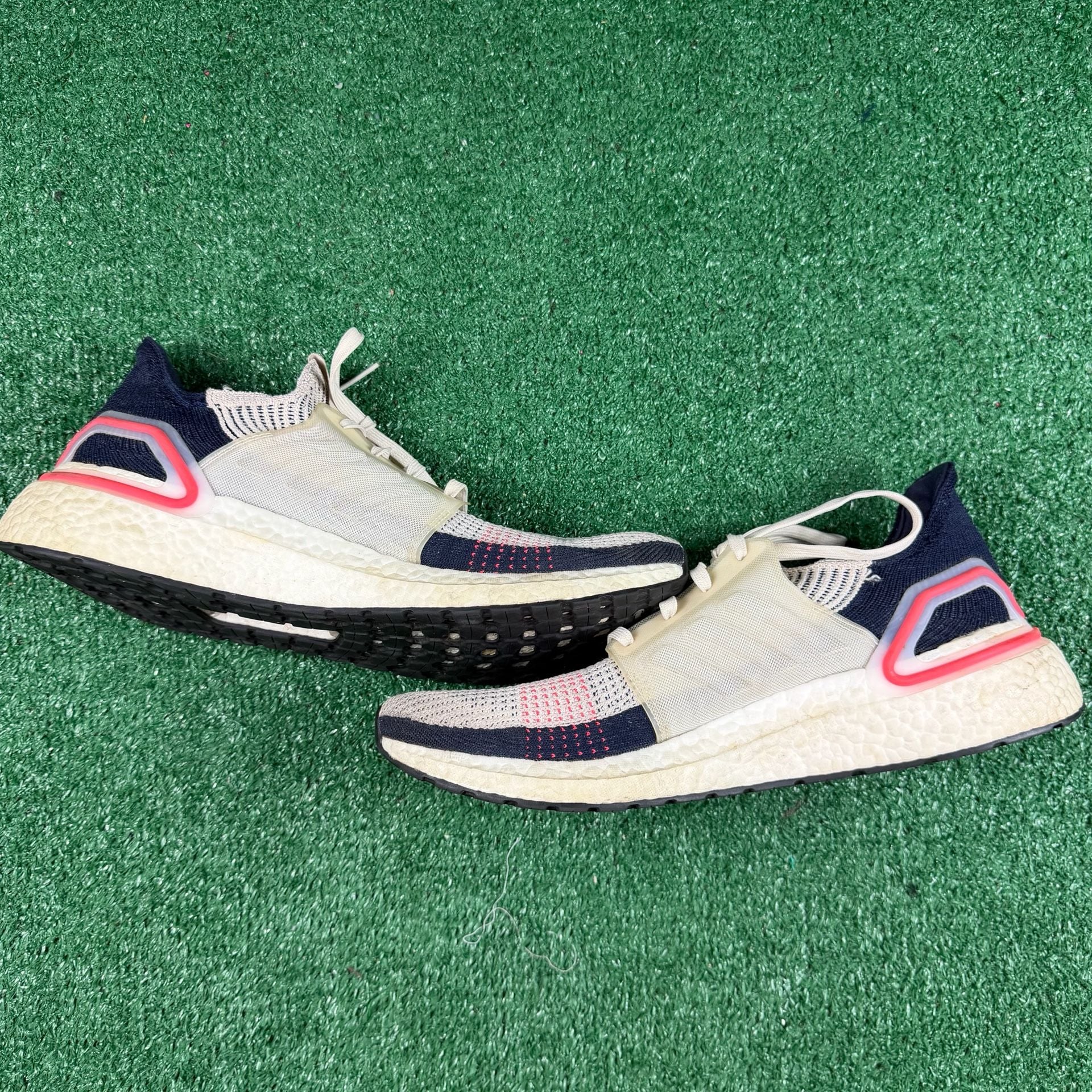 Adidas UltraBoost 19 Size 13 White Navy Red Sneakers 3