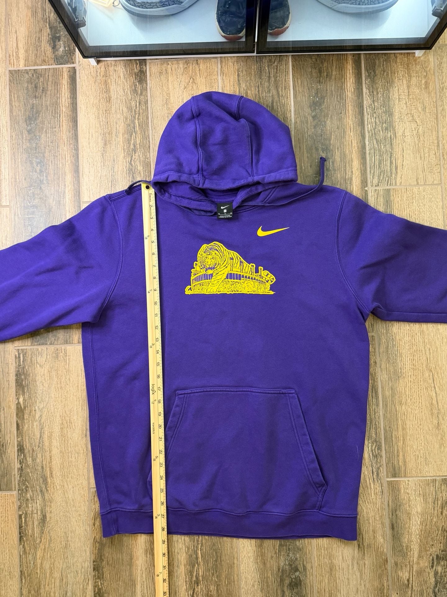 Nike LSU Tigers Vault Club Fleece Hoodie Size XL Purple Sweatshirt 5