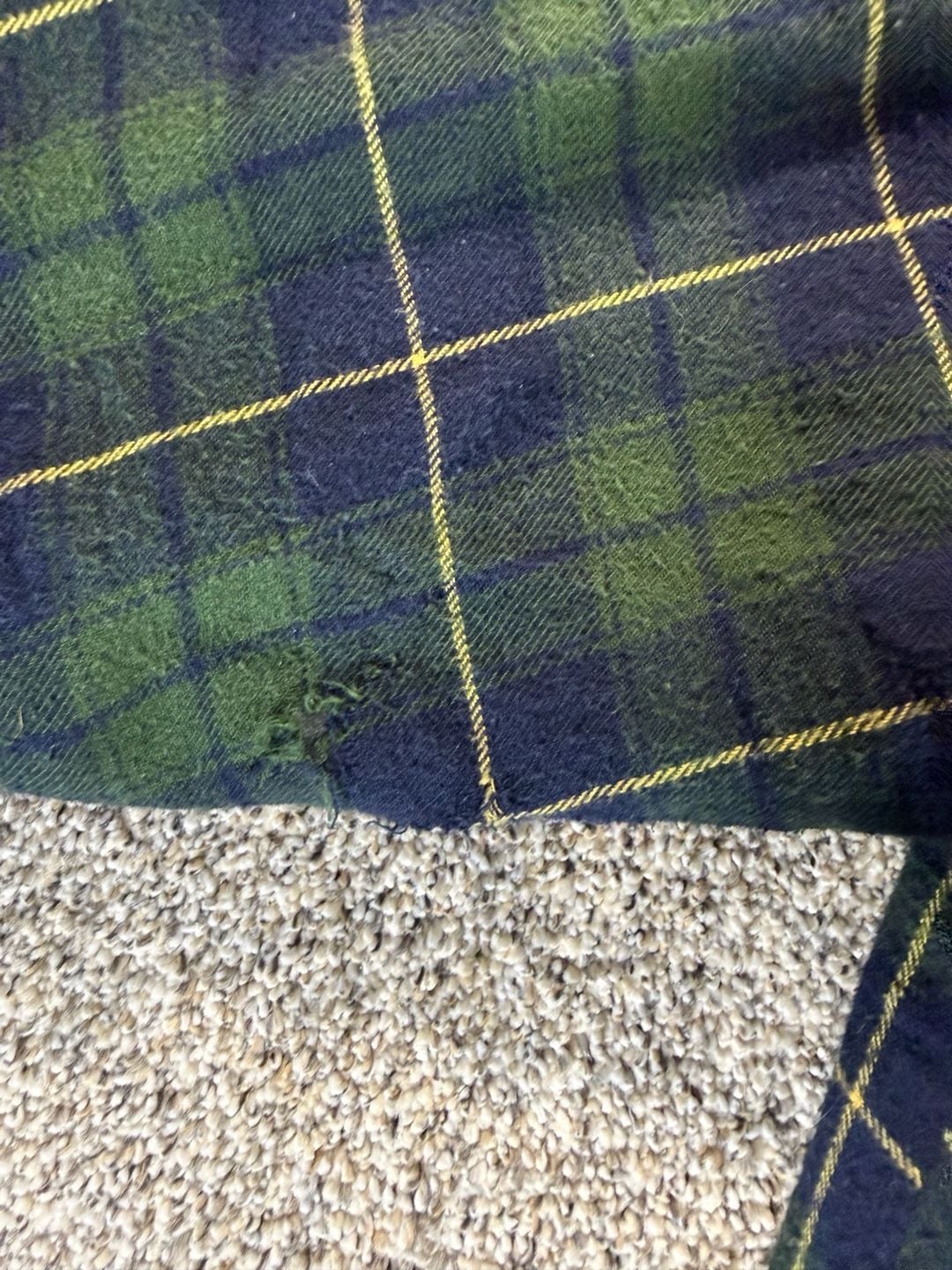 Puritan Plaid Flannel Hooded Jacket Size Large 42/44 Green Blue 10