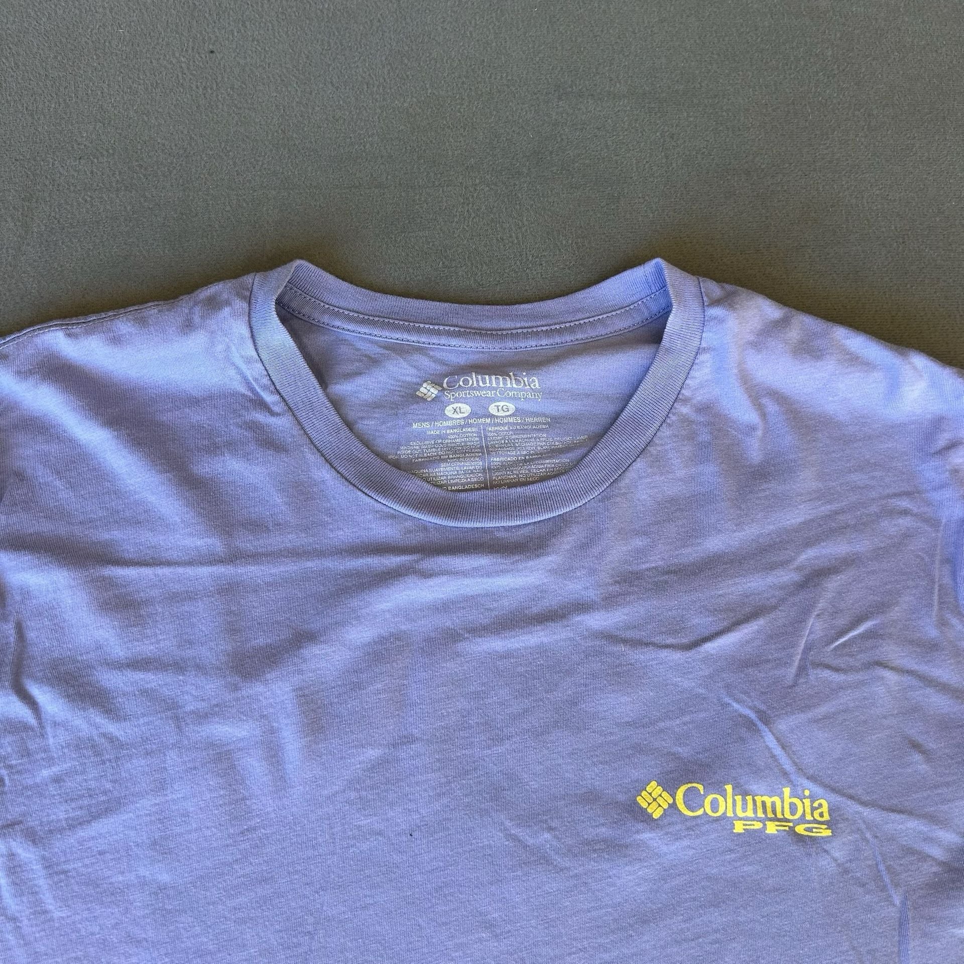 Columbia T-Shirt Lot of 6 Size XL Assorted Colors Graphic & Logo Tees 19