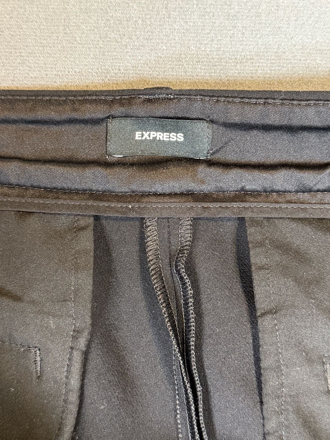 Express Editor Bootcut Dress Pants Black Mid Rise Size 14R Office Workwear 4