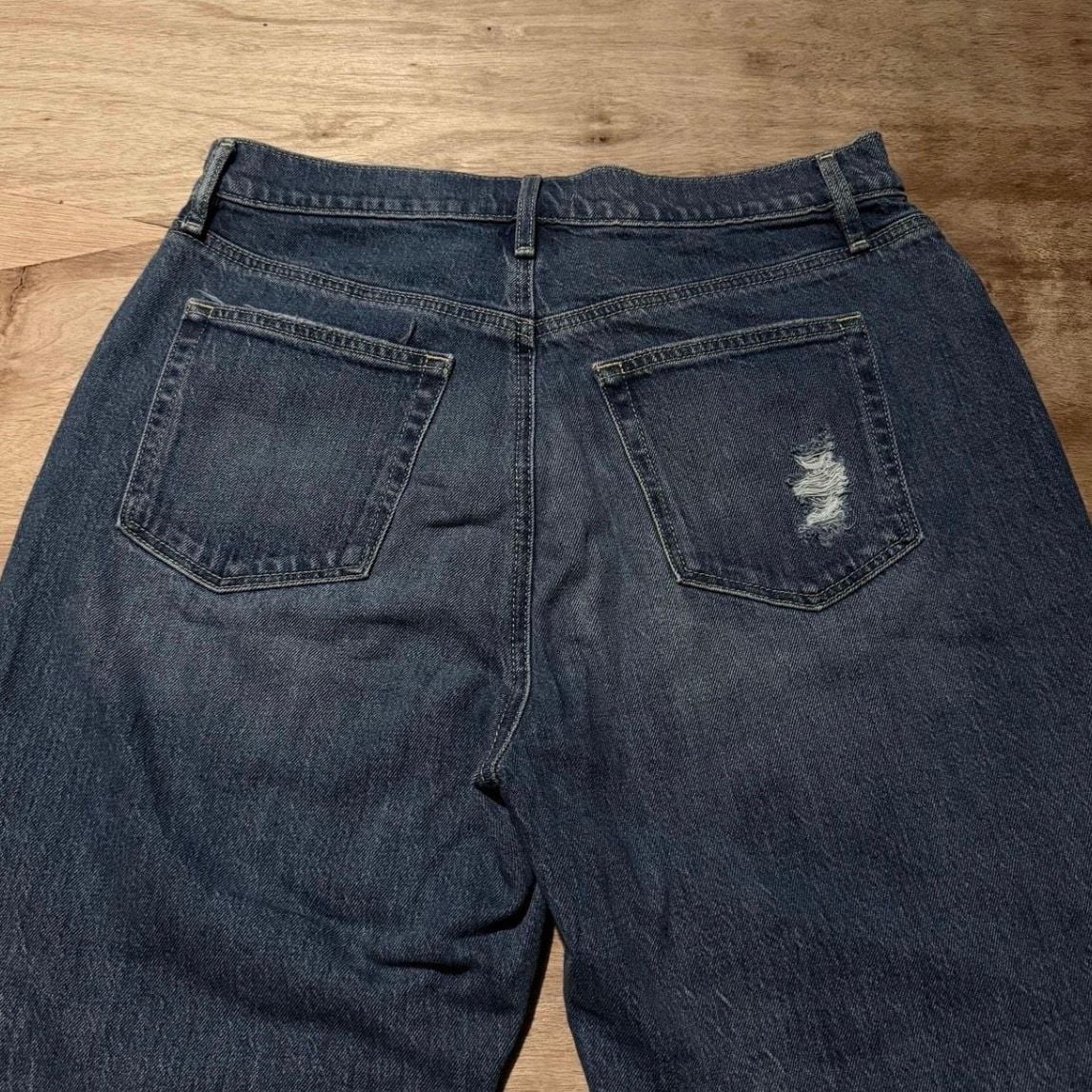 Loft The 90's Straight Jeans Size 30 | 10 Blue Distressed Straight Leg 6