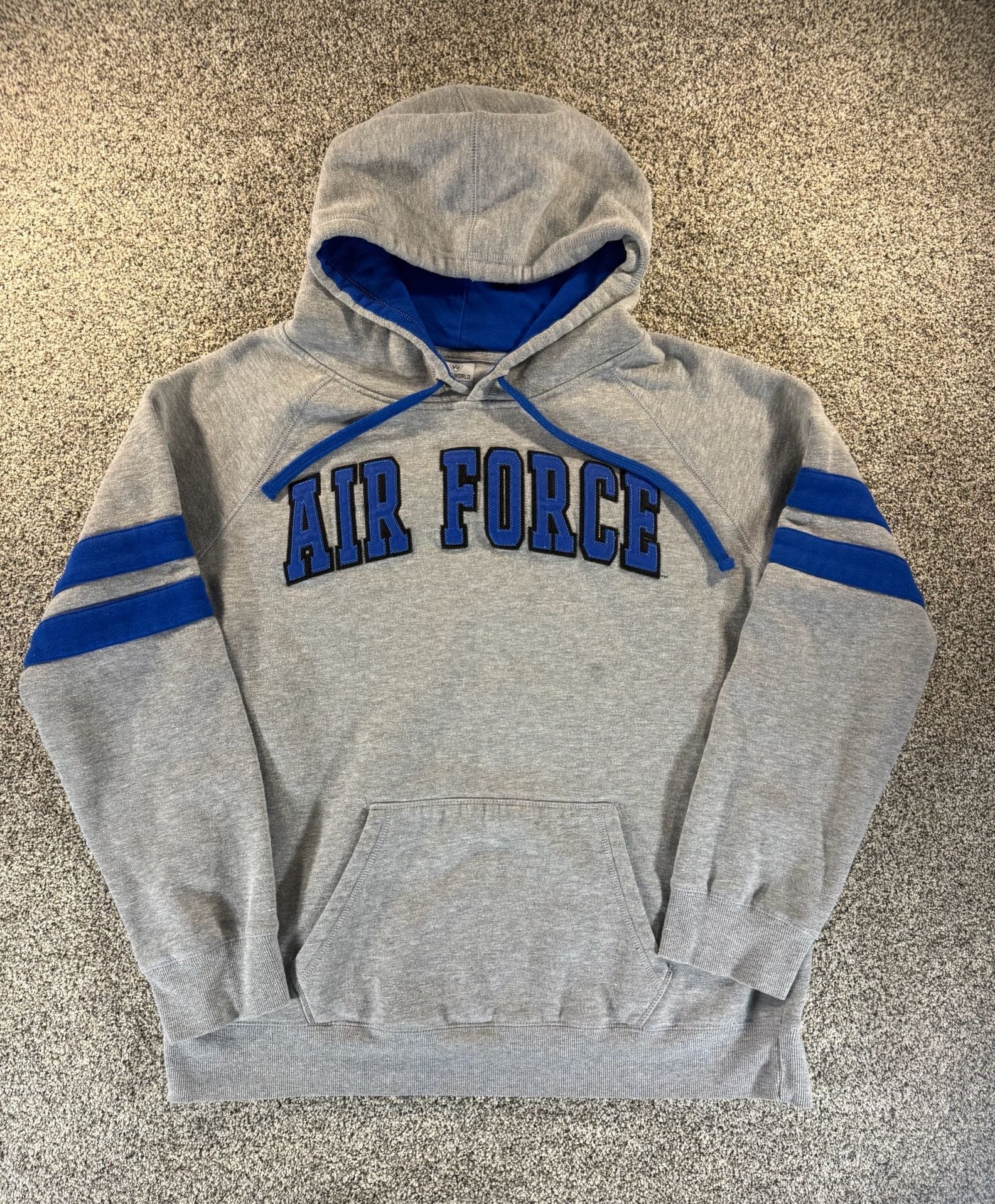 Pro Standard Air Force Hoodie Size XL Grey Blue Applique 3