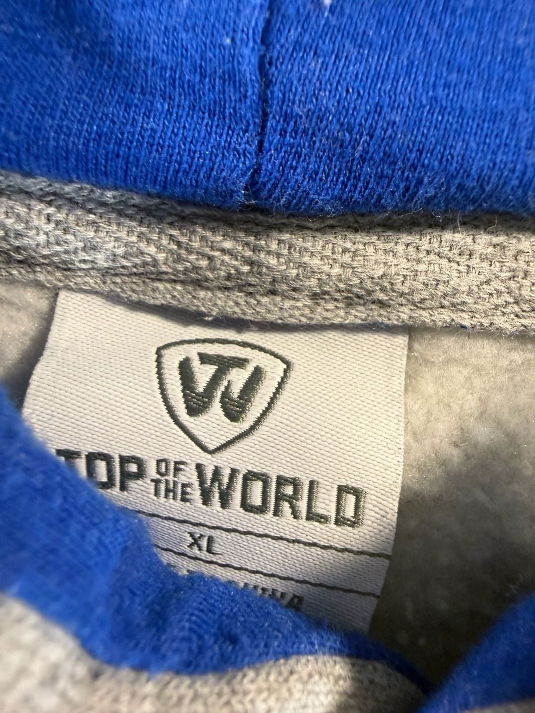 Pro Standard Air Force Hoodie Size XL Grey Blue Applique 4